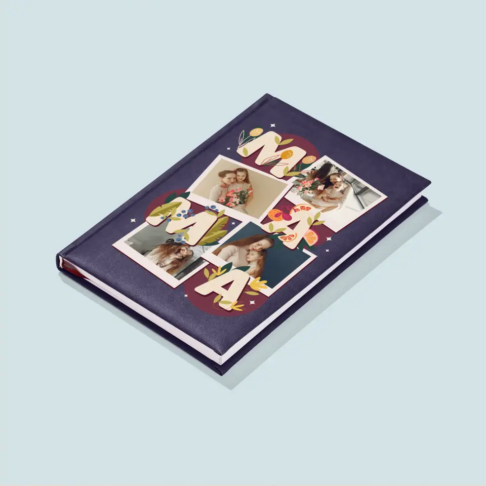 Fotokolaż: Literki Mama - Notes Książkowy z Nadrukiem - Image 4