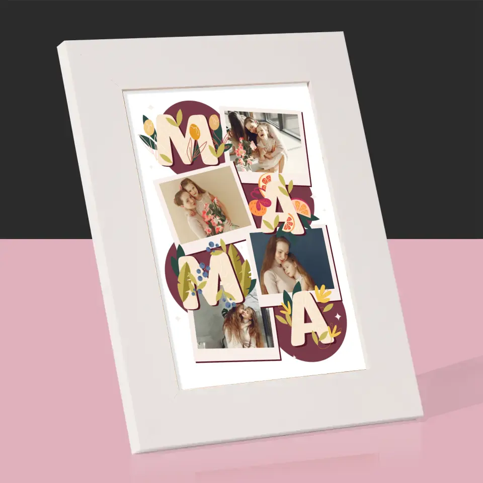 Fotokolaż: Literki Mama - Ramka Na Zdjęcie