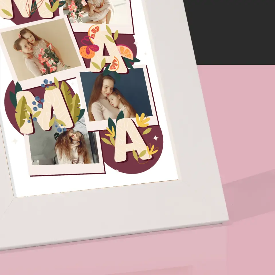 Fotokolaż: Literki Mama - Ramka Na Zdjęcie - Image 4
