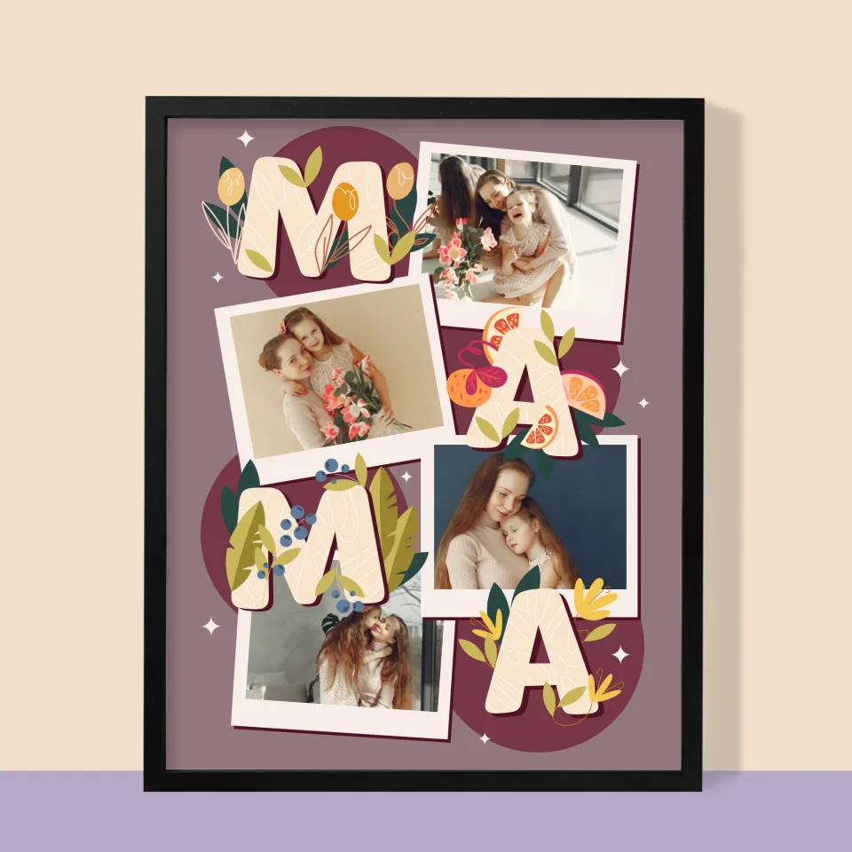 Fotokolaż: Literki Mama - Wydruk Obramowany - Image 9
