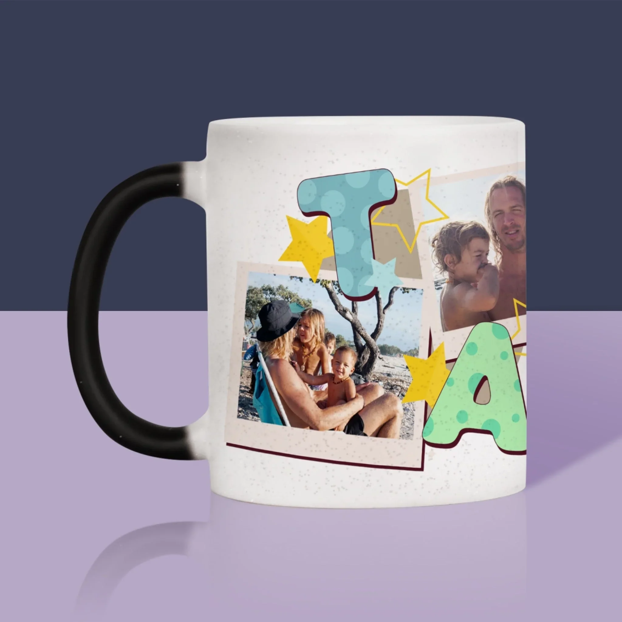 Fotokolaż: Literki Tata - Kubek z Nadrukiem - Image 12