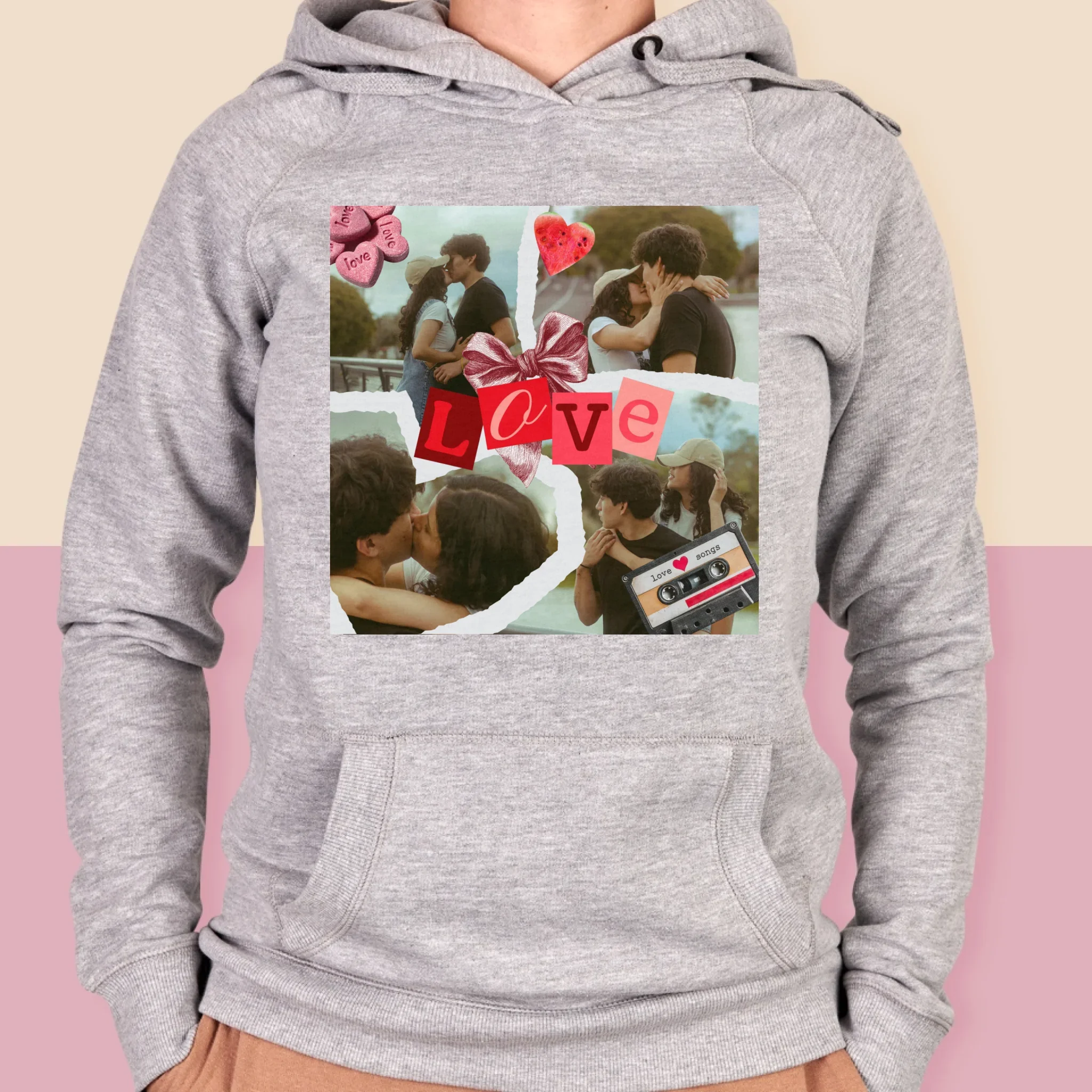 Fotokolaż: Love Retro - Bluza Damska z Kapturem - Image 4