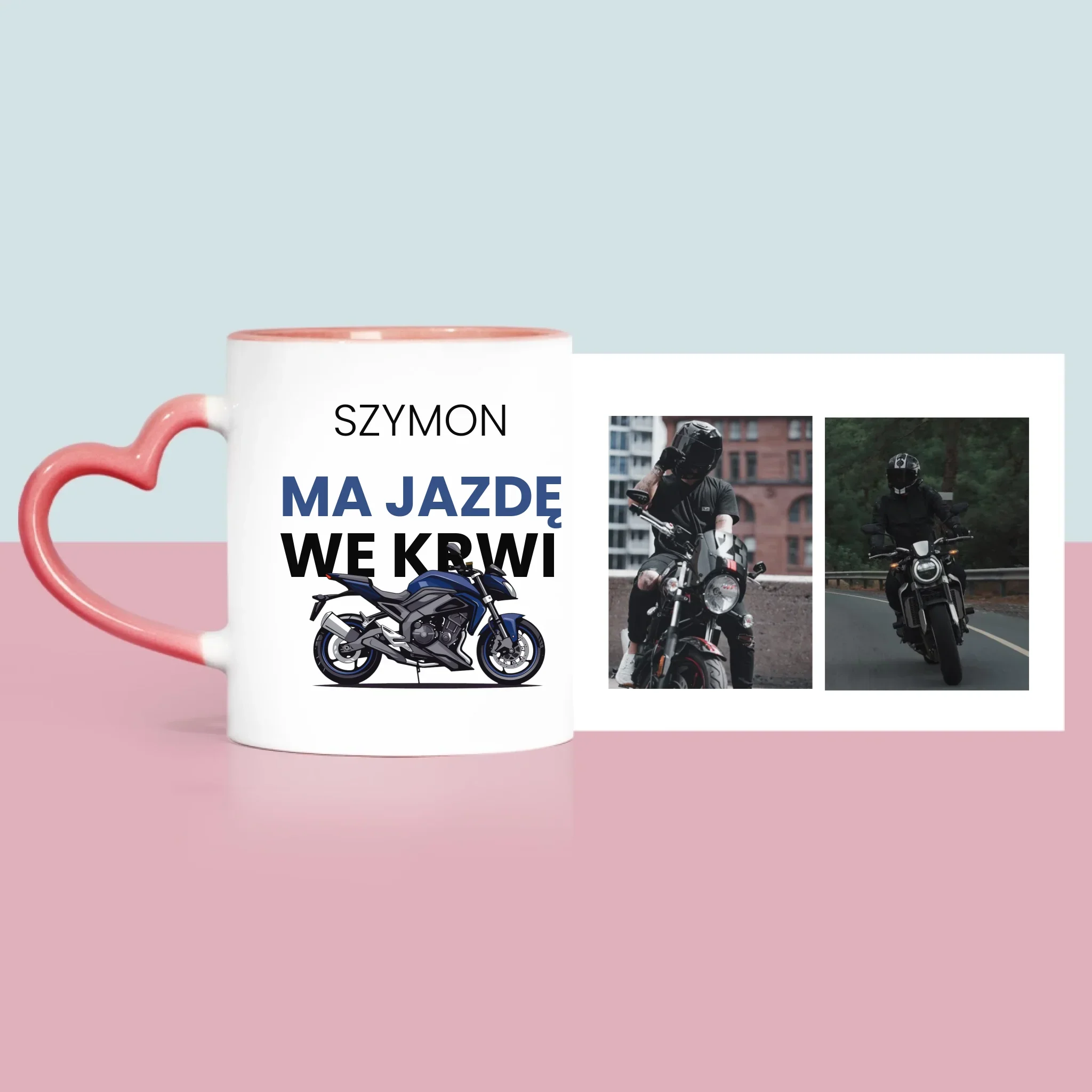 Fotokolaż: Ma Jazdę We Krwi - Kubek z Nadrukiem - Image 10