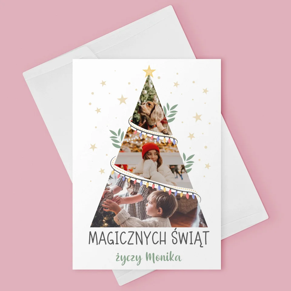 Fotokolaż: Magicznych Świąt Choinka - Kartka Z Życzeniami - Image 3