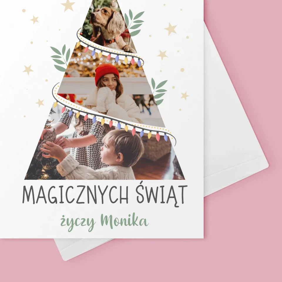 Fotokolaż: Magicznych Świąt Choinka - Kartka Z Życzeniami - Image 4