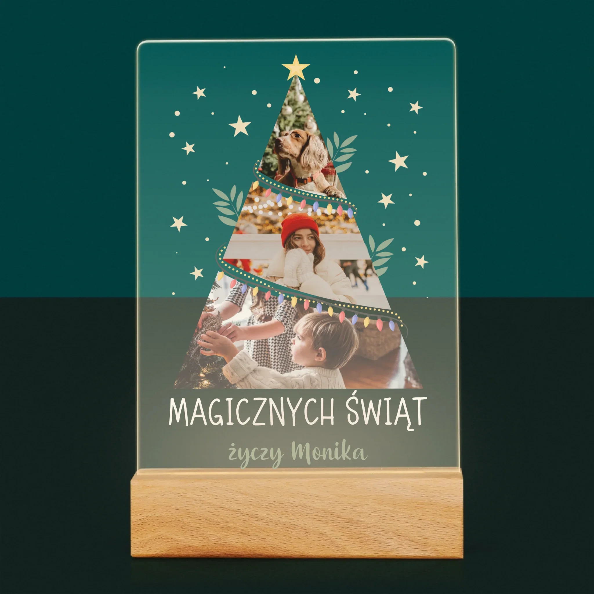 Fotokolaż: Magicznych Świąt Choinka - Wydruk Na Szkle Akrylowym - Image 7
