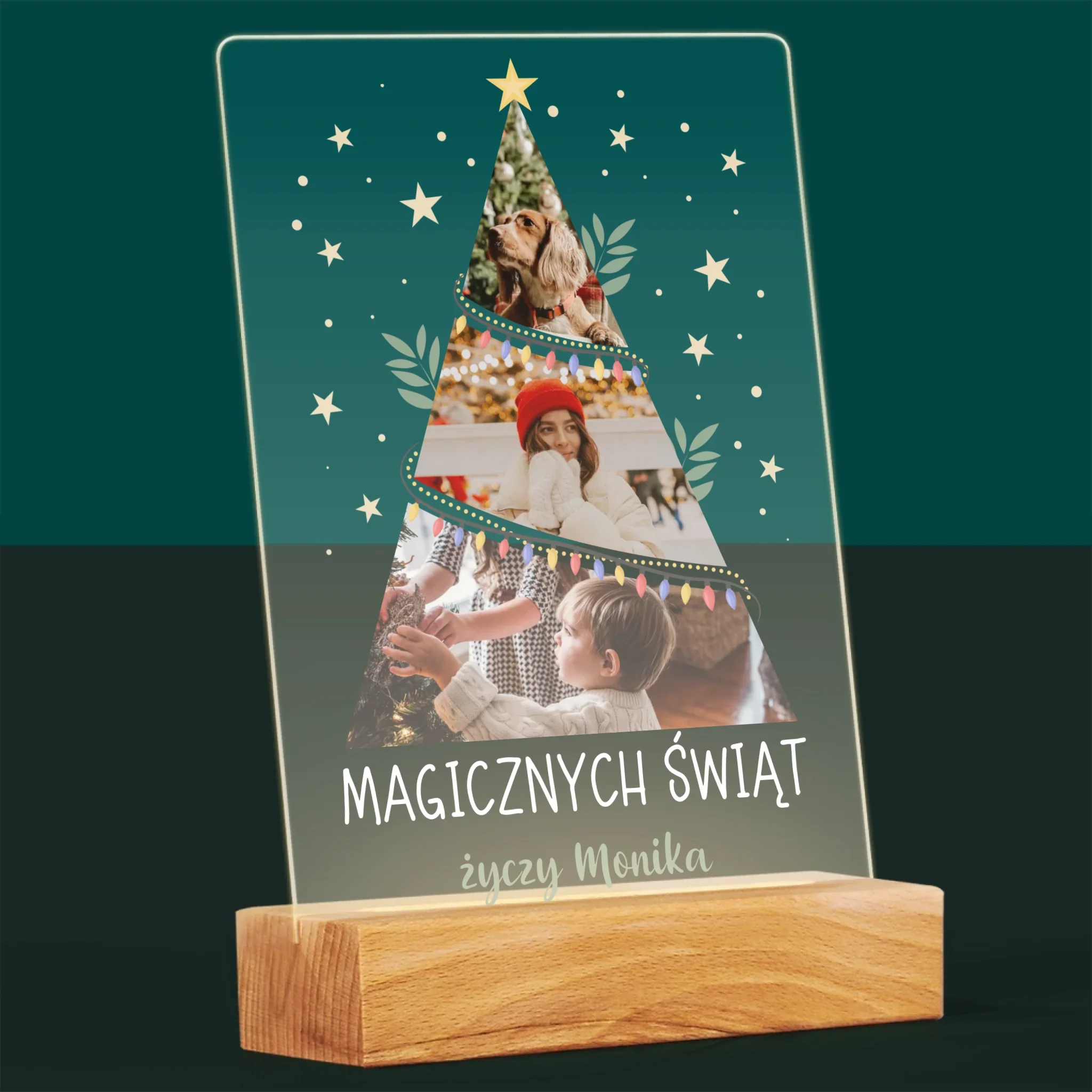 Fotokolaż: Magicznych Świąt Choinka - Wydruk Na Szkle Akrylowym - Image 8