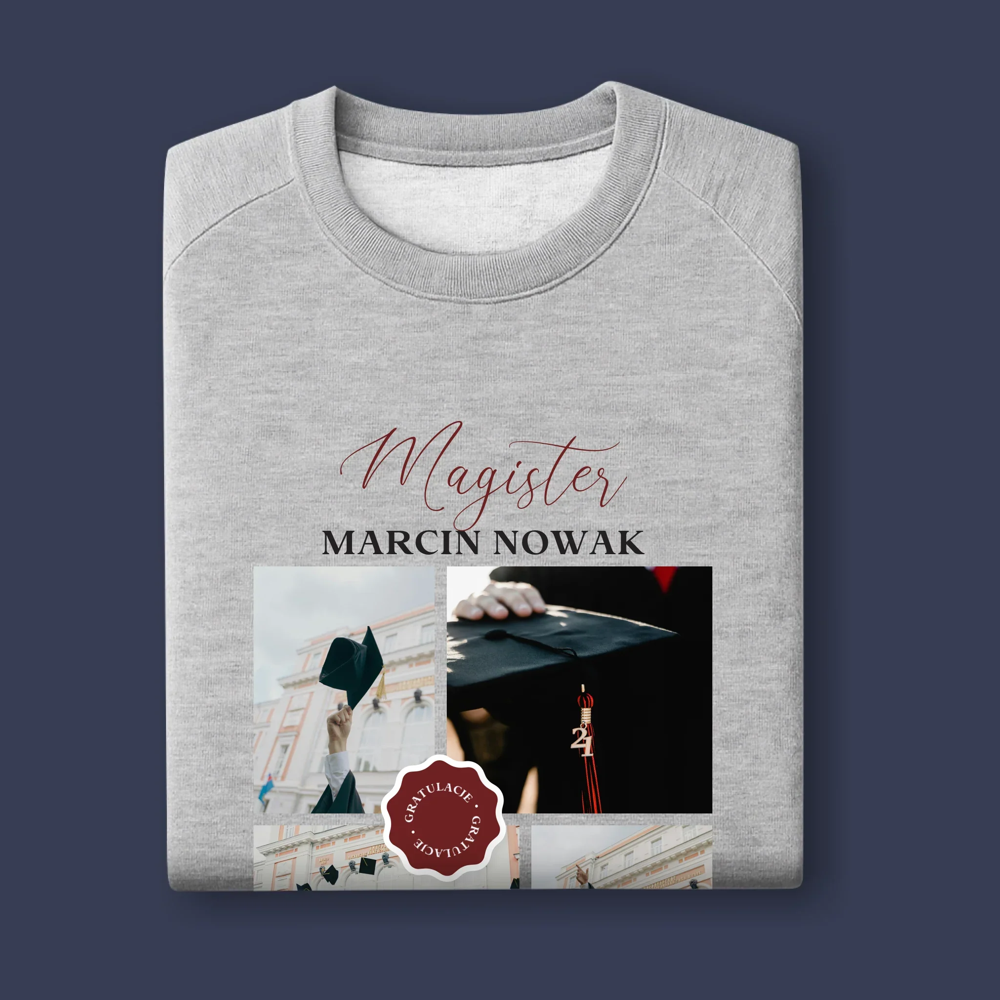 Fotokolaż: Magister - Bluza Męska z Kapturem - Image 11