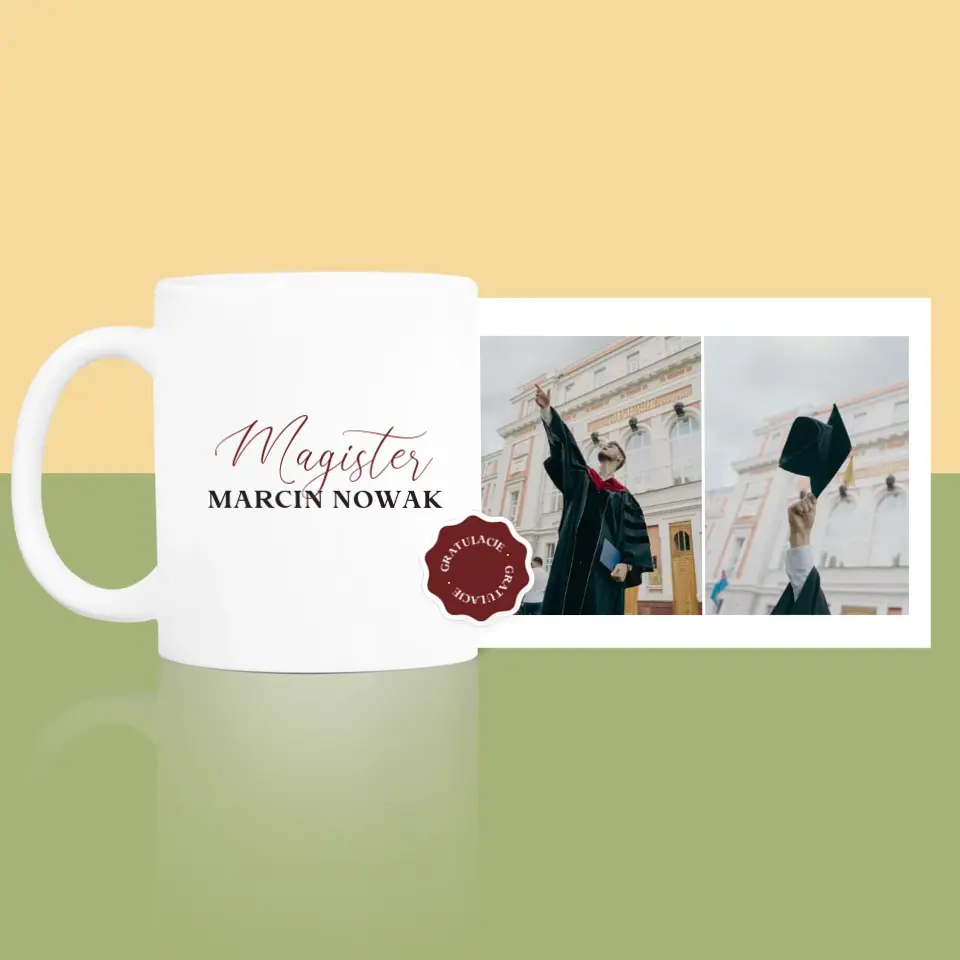 Fotokolaż: Magister - Kubek z Nadrukiem - Image 4