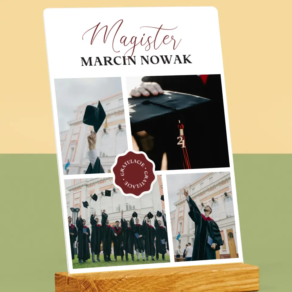 Fotokolaż: Magister - Wydruk Na Szkle Akrylowym - Image 2