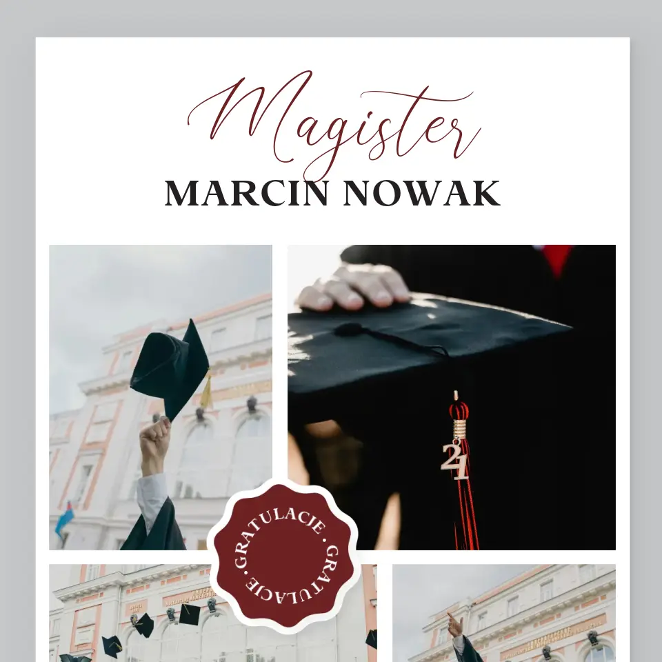 Fotokolaż: Magister - Wydruk Obramowany - Image 2