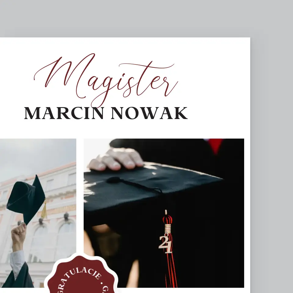 Fotokolaż: Magister - Wydruk Obramowany - Image 3