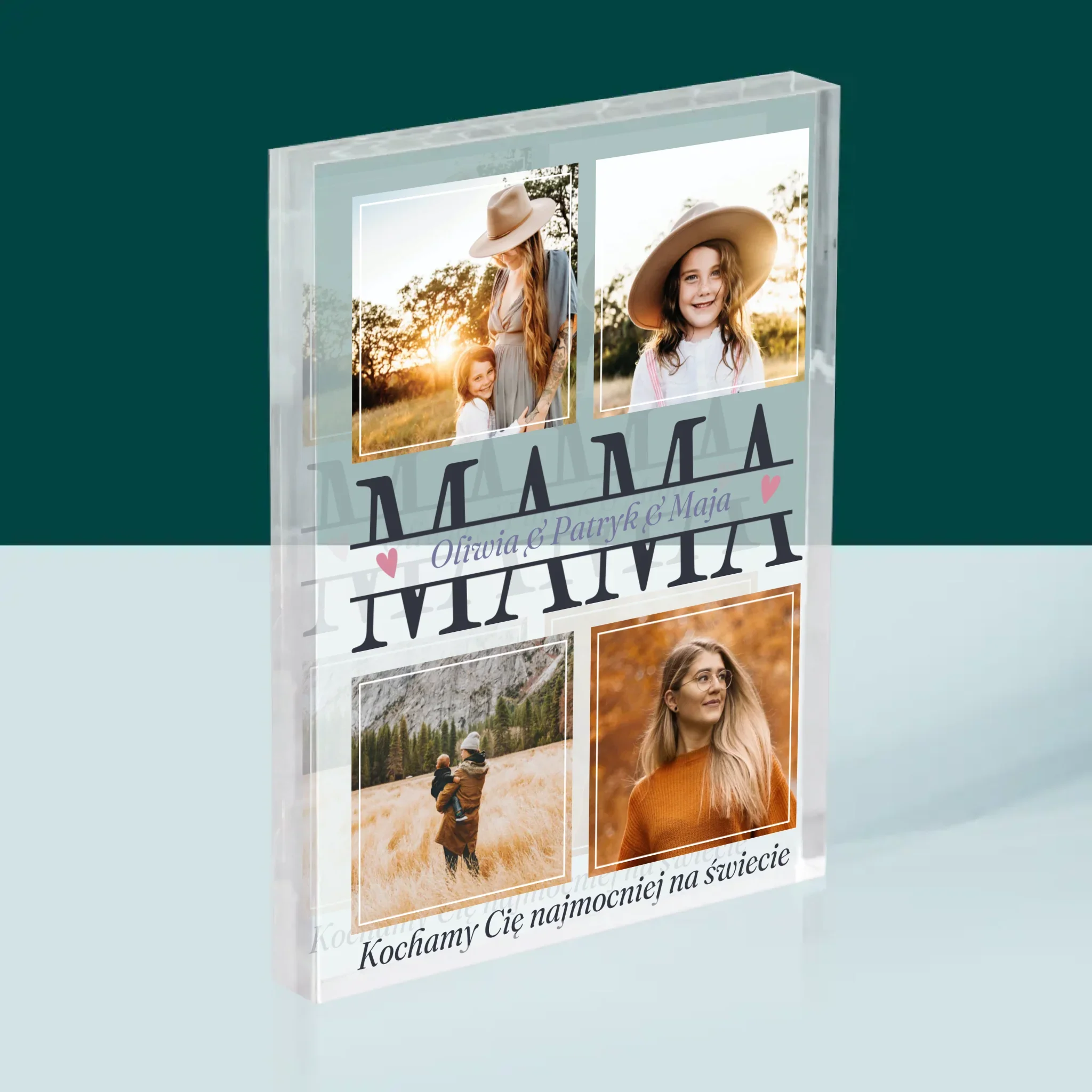 Fotokolaż: Mama Imiona - Blok Akrylowy