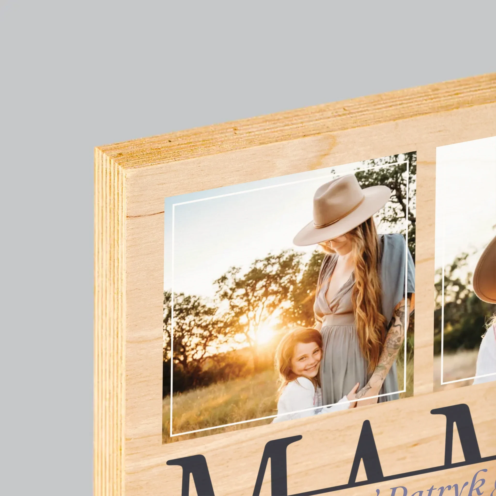 Fotokolaż: Mama Imiona - Wydruk Na Drewnie - Image 4