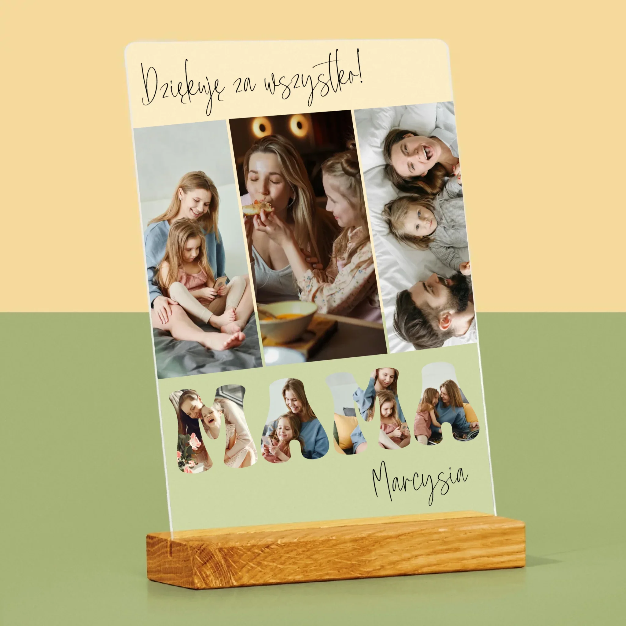 Fotokolaż: Mamo Dziękuję Za Wszystko - Wydruk Na Szkle Akrylowym