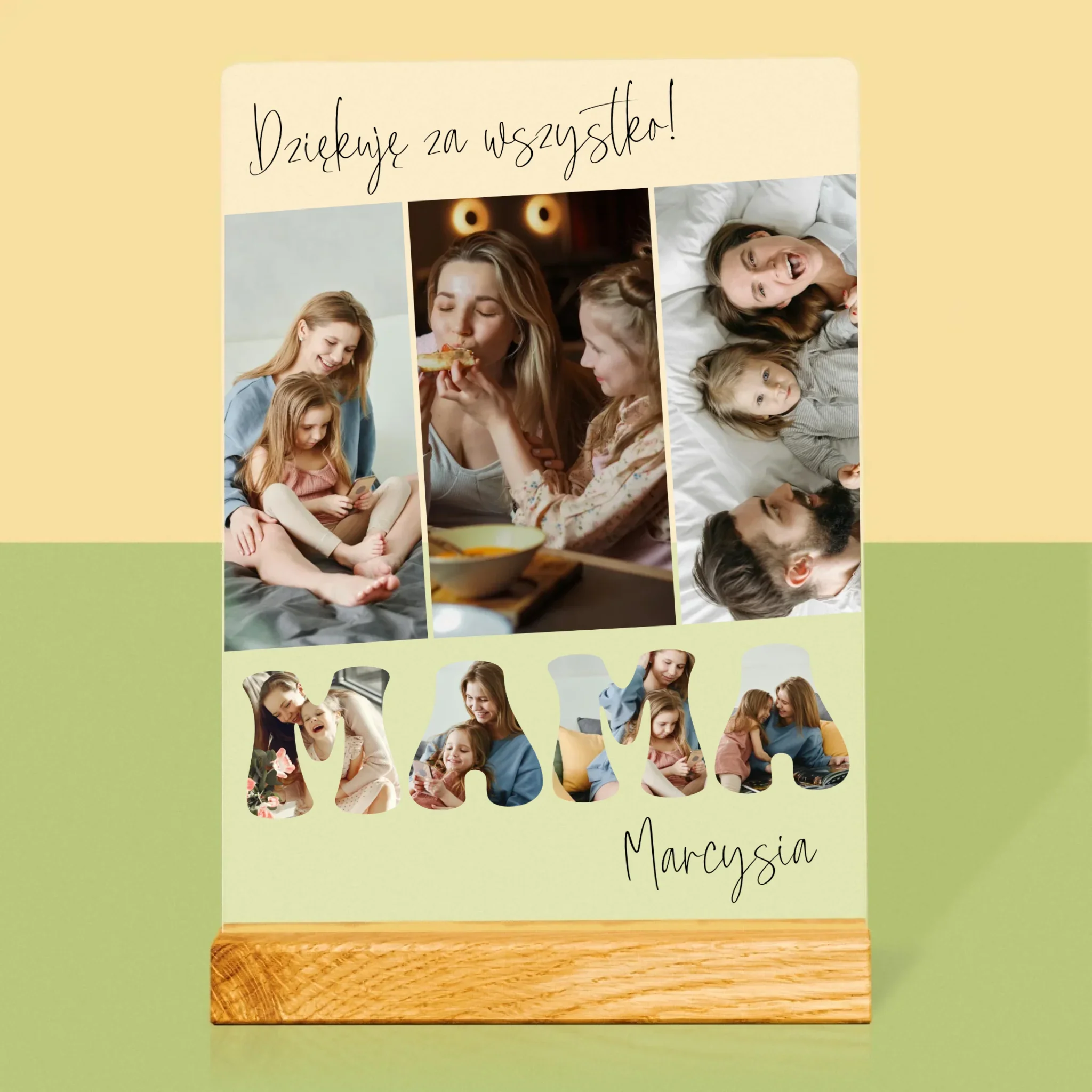 Fotokolaż: Mamo Dziękuję Za Wszystko - Wydruk Na Szkle Akrylowym - Image 3