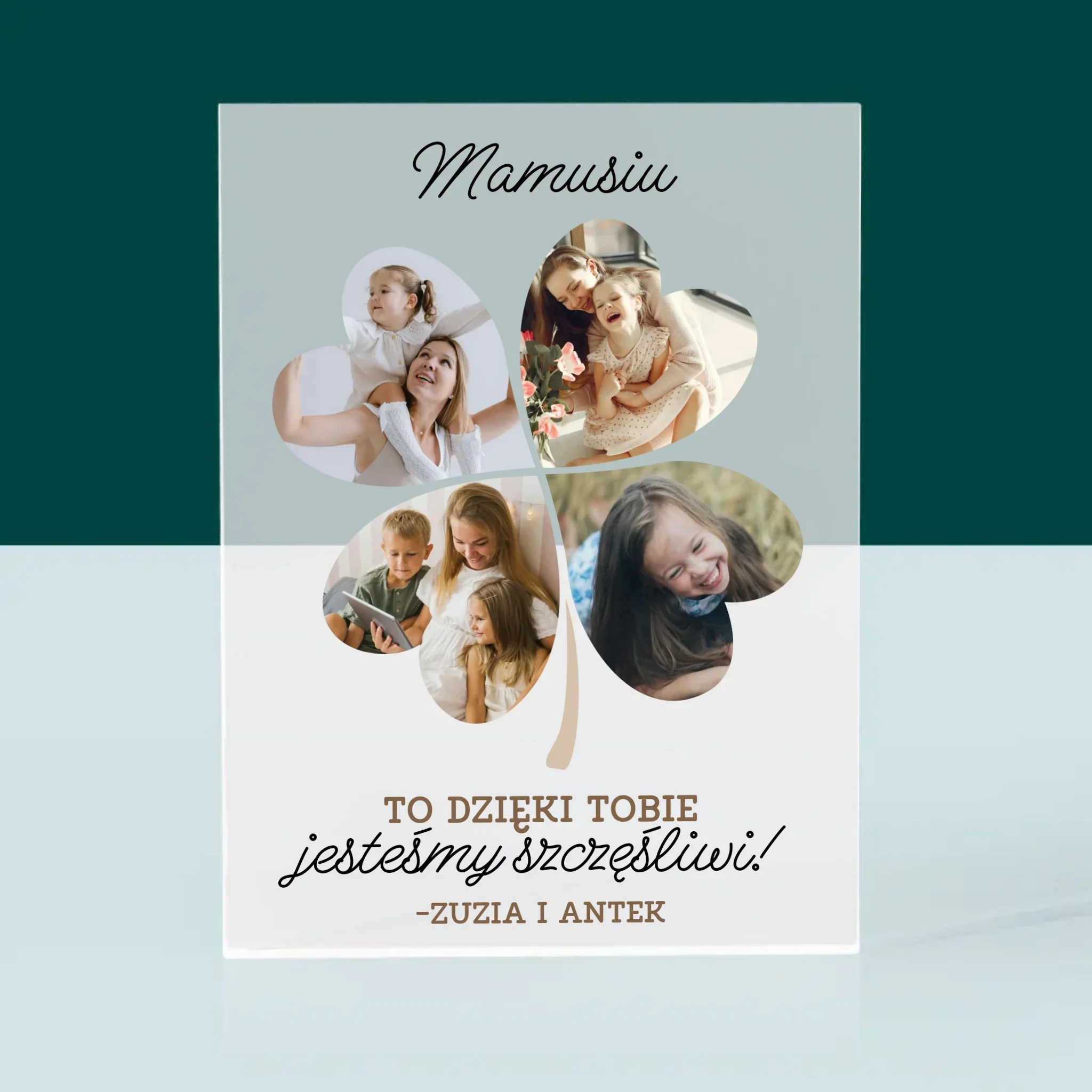 Fotokolaż: Mamo, To Dzięki Tobie Jesteśmy Szczęśliwi! - Blok Akrylowy z Nadrukiem - Image 3