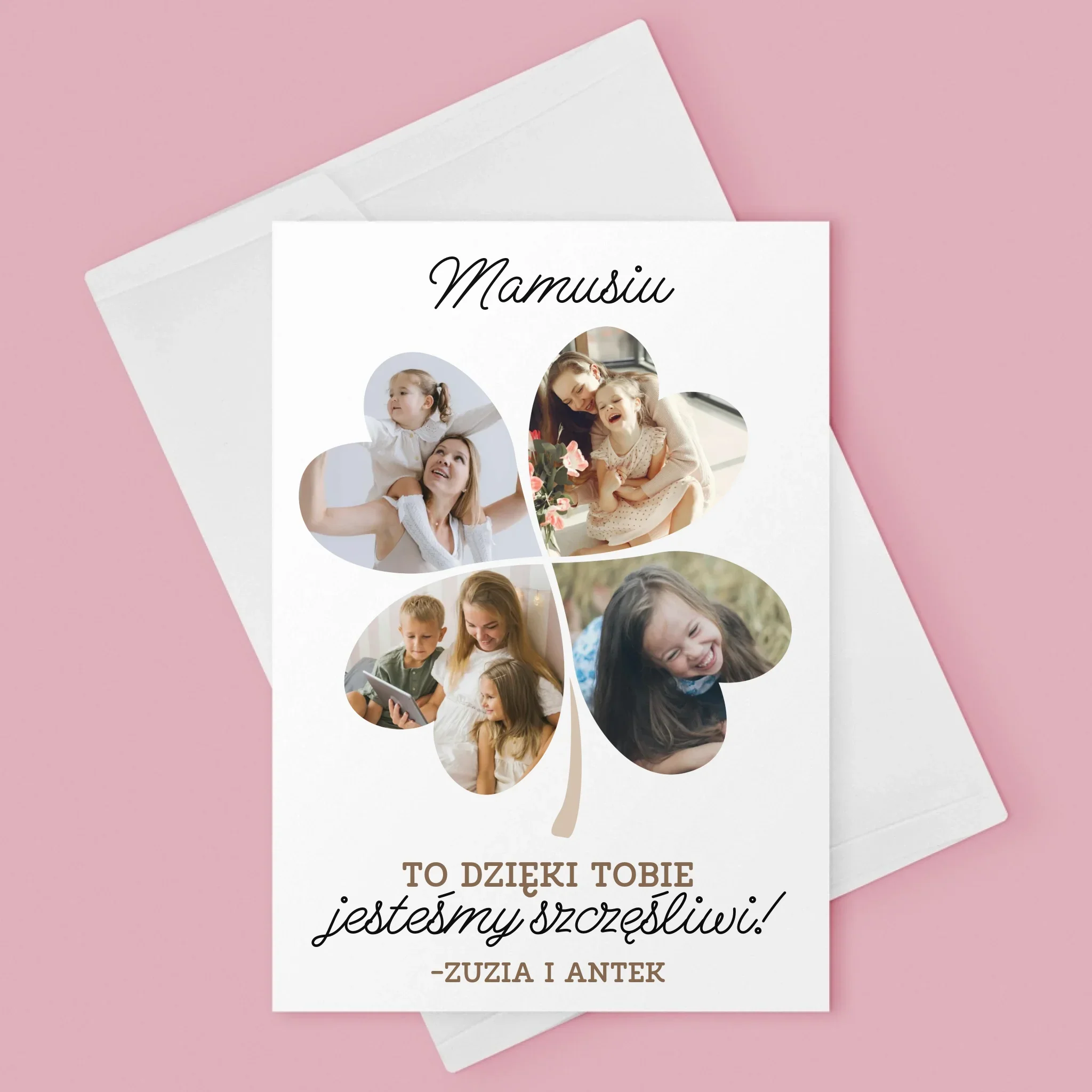 Fotokolaż: Mamo, To Dzięki Tobie Jesteśmy Szczęśliwi! - Kartka z Życzeniami - Image 3