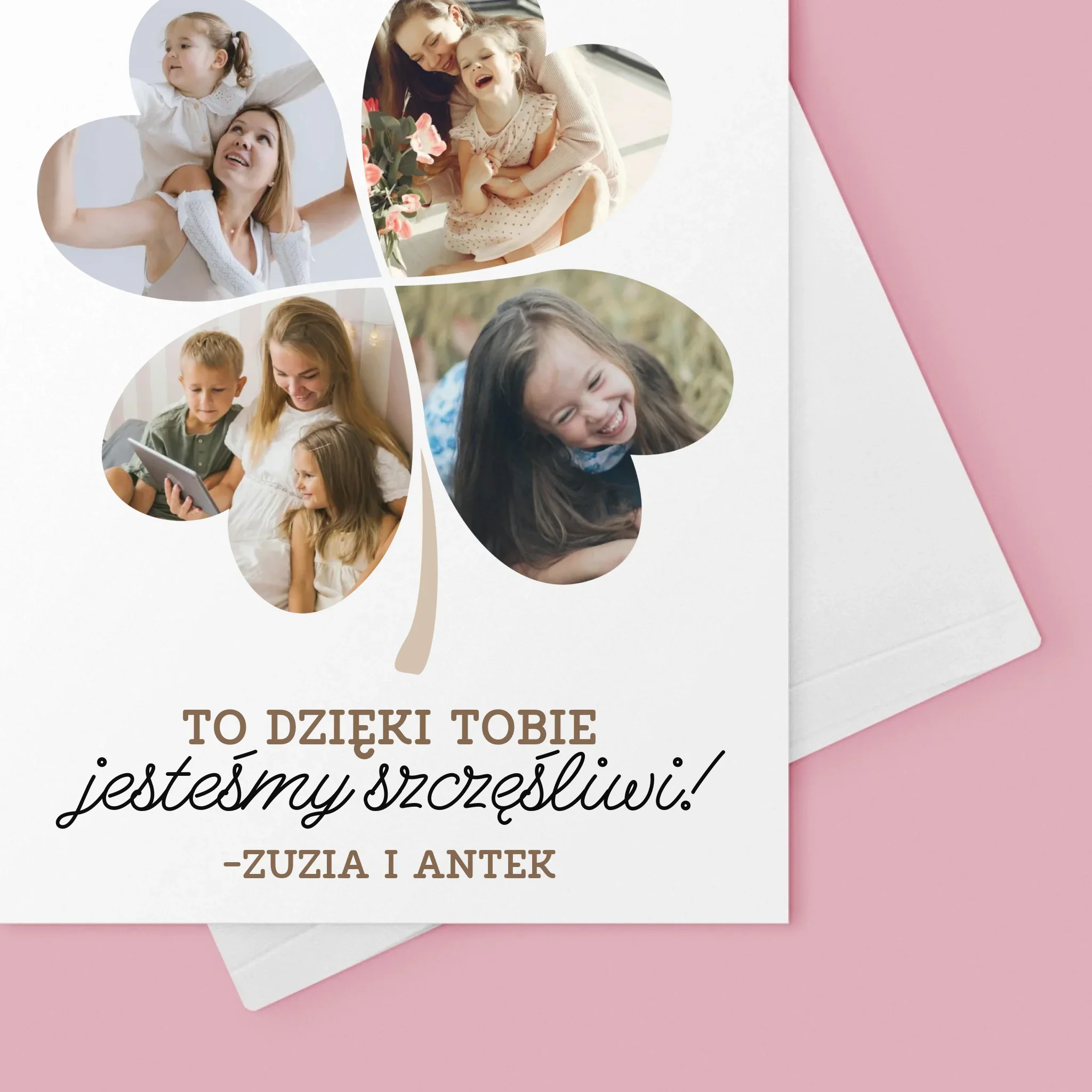 Fotokolaż: Mamo, To Dzięki Tobie Jesteśmy Szczęśliwi! - Kartka z Życzeniami - Image 4