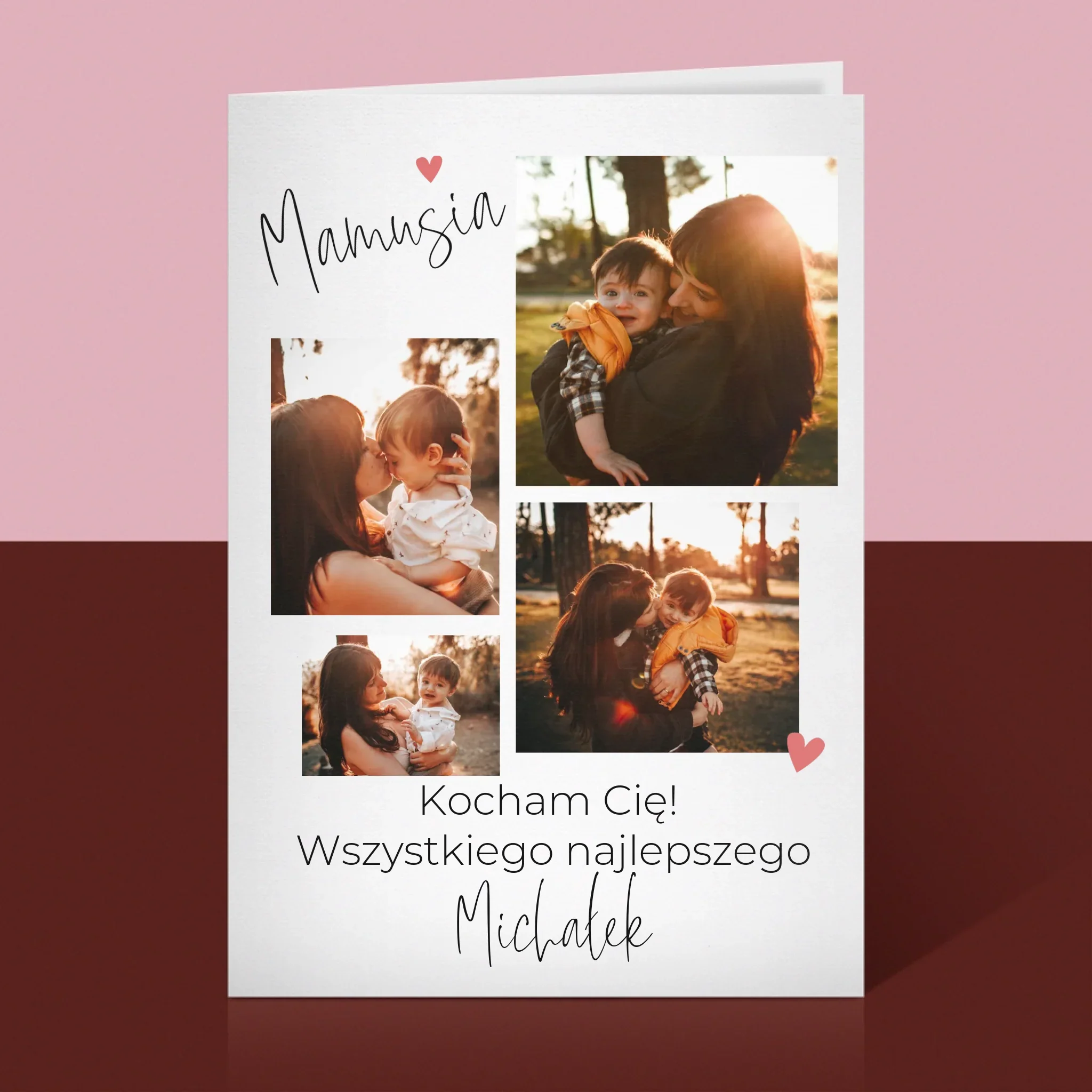 Fotokolaż: Mamusiu Kocham Cię - Kartka z Życzeniami