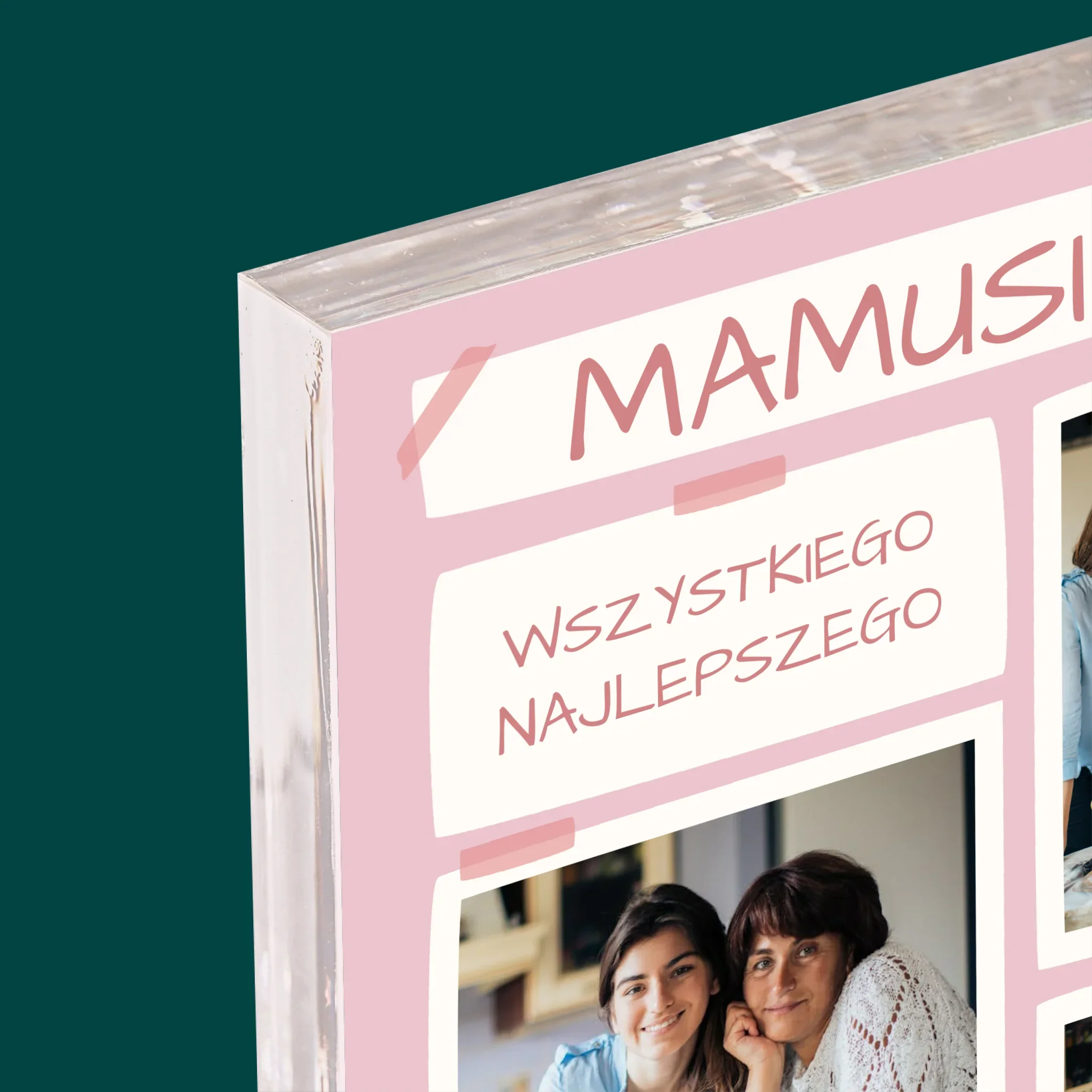 Fotokolaż: Mamusiu Wszystkiego Najlepszego - Blok Akrylowy z Nadrukiem - Image 4