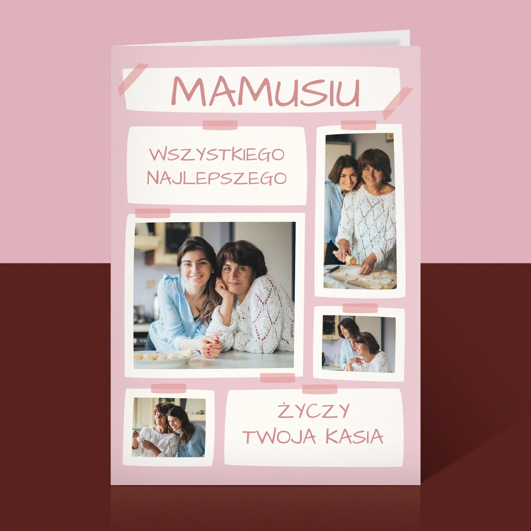 Fotokolaż: Mamusiu Wszystkiego Najlepszego - Kartka z Życzeniami