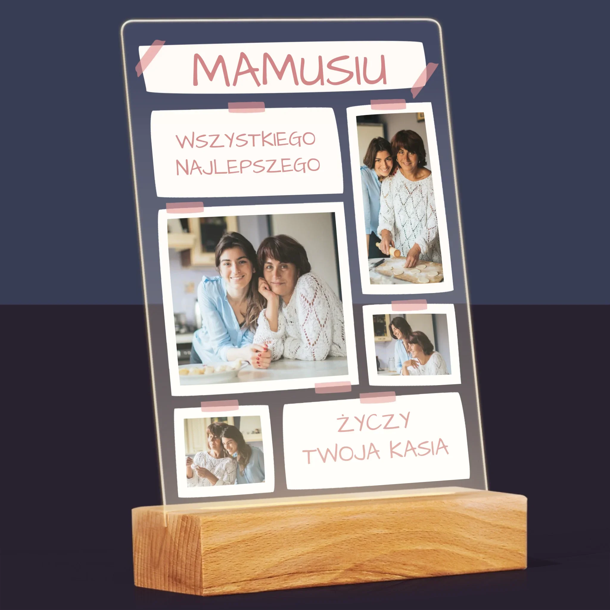 Fotokolaż: Mamusiu Wszystkiego Najlepszego - Wydruk Na Szkle Akrylowym - Image 8