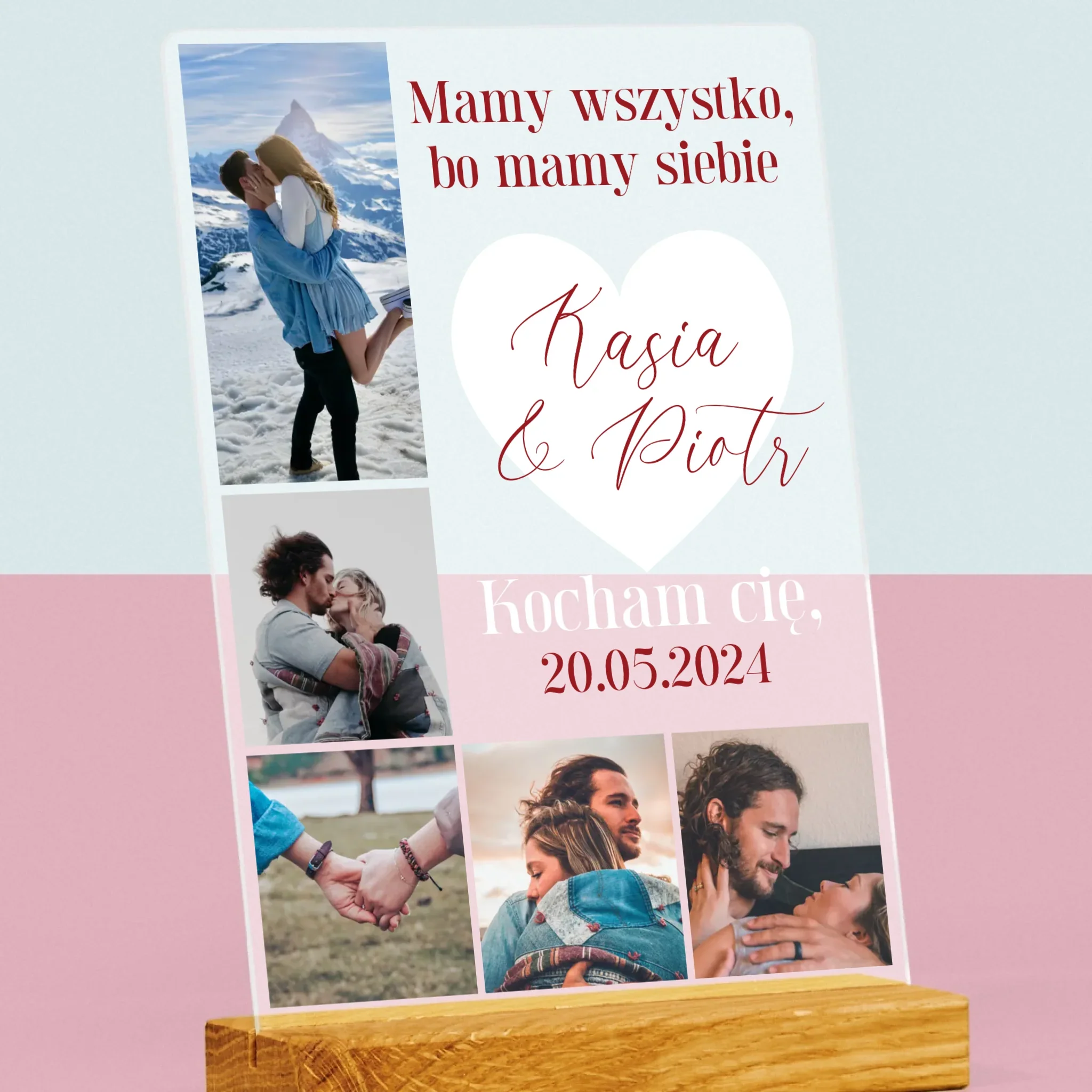 Fotokolaż: Mamy Wszystko, Bo Mamy Siebie - Wydruk Na Szkle Akrylowym - Image 2