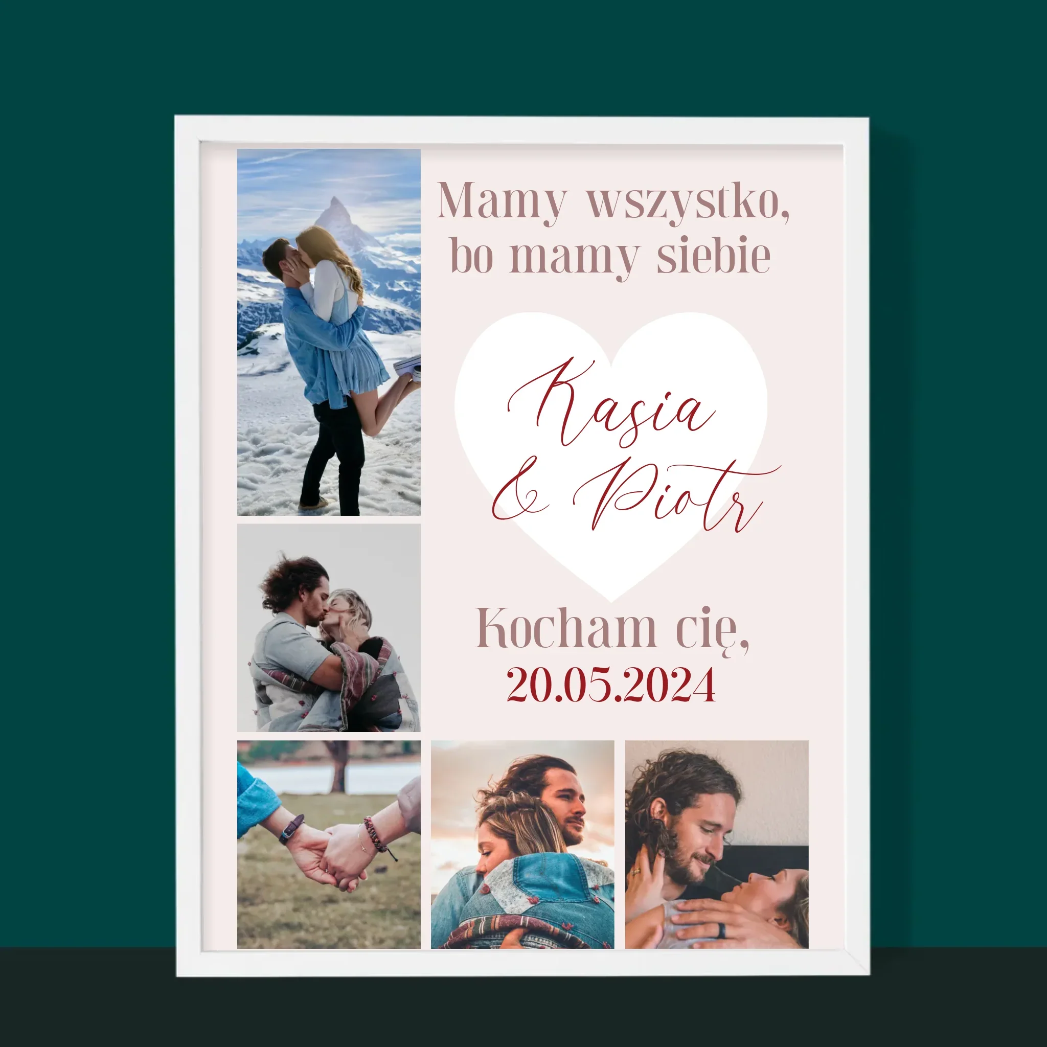 Fotokolaż: Mamy Wszystko, Bo Mamy Siebie - Wydruk Obramowany - Image 10