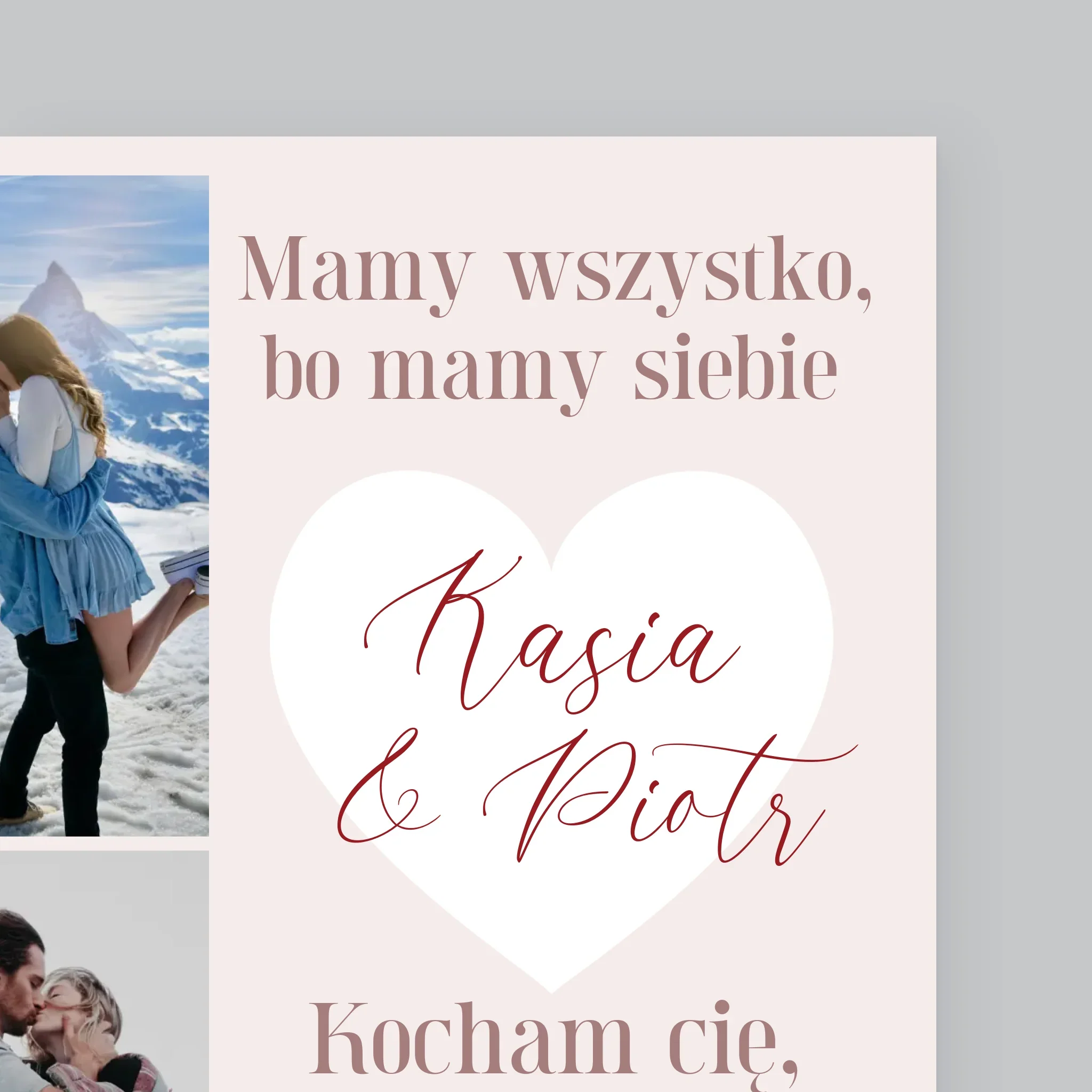 Fotokolaż: Mamy Wszystko, Bo Mamy Siebie - Wydruk Obramowany - Image 3