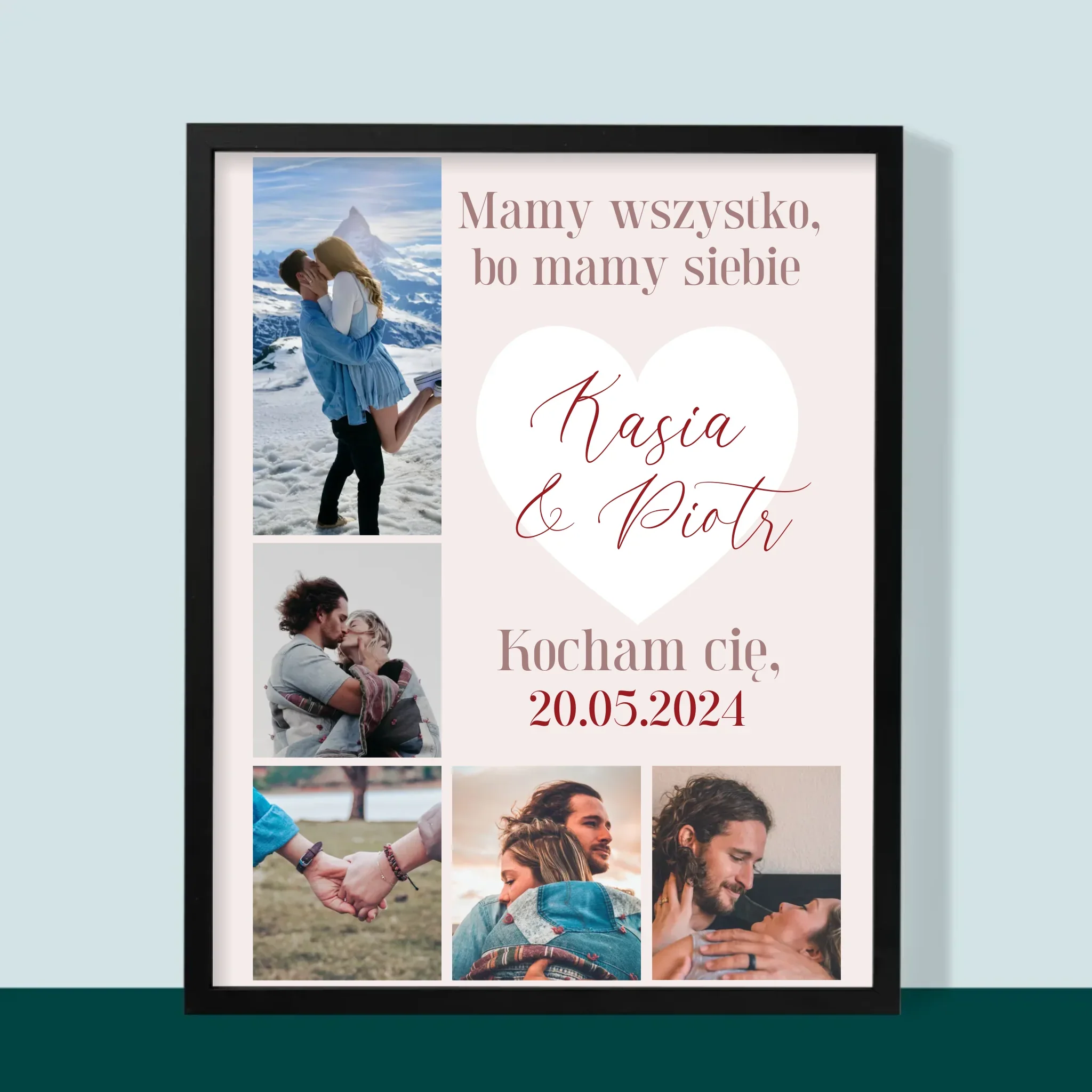 Fotokolaż: Mamy Wszystko, Bo Mamy Siebie - Wydruk Obramowany - Image 9