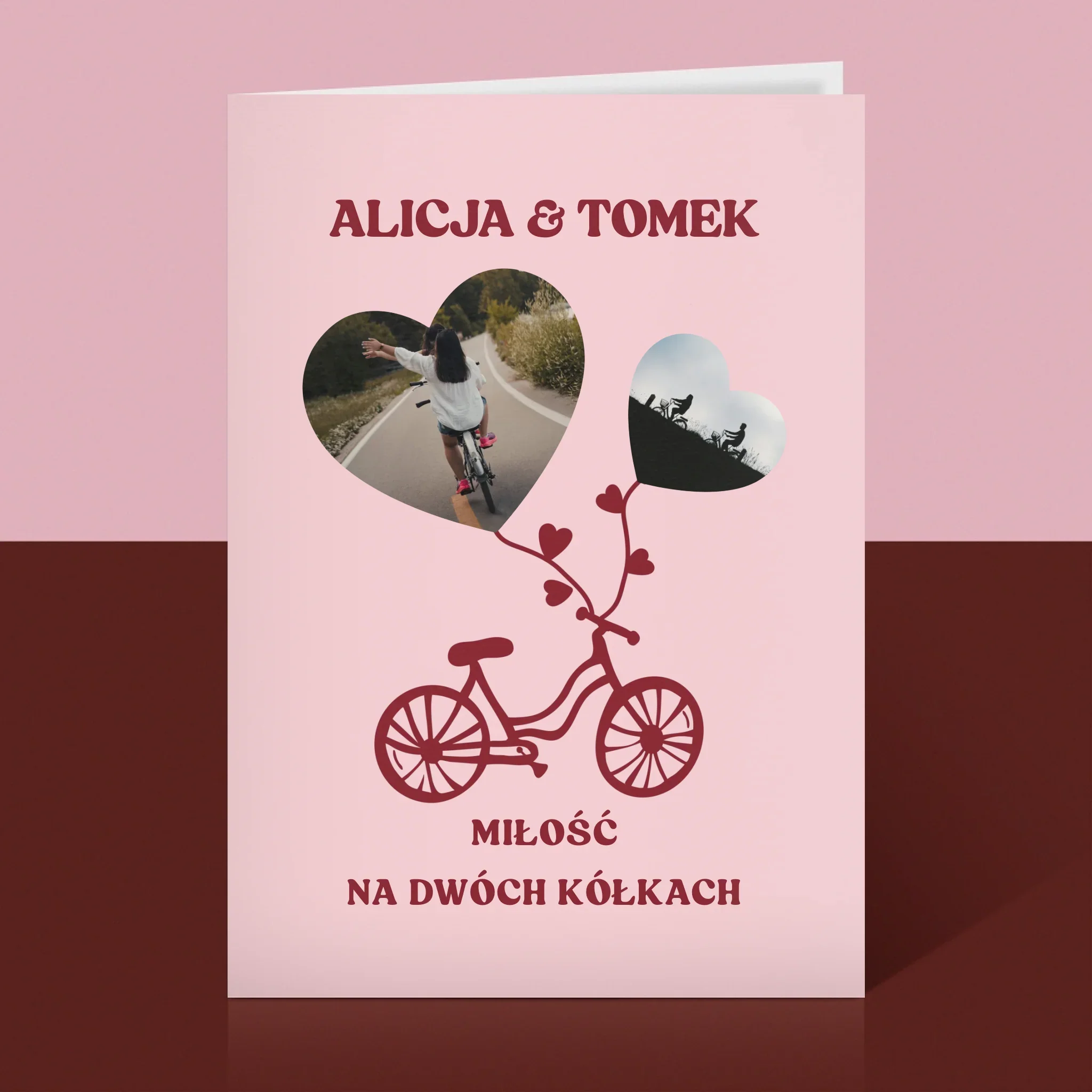 Fotokolaż: Miłość Na Dwóch Kółkach - Kartka z Życzeniami