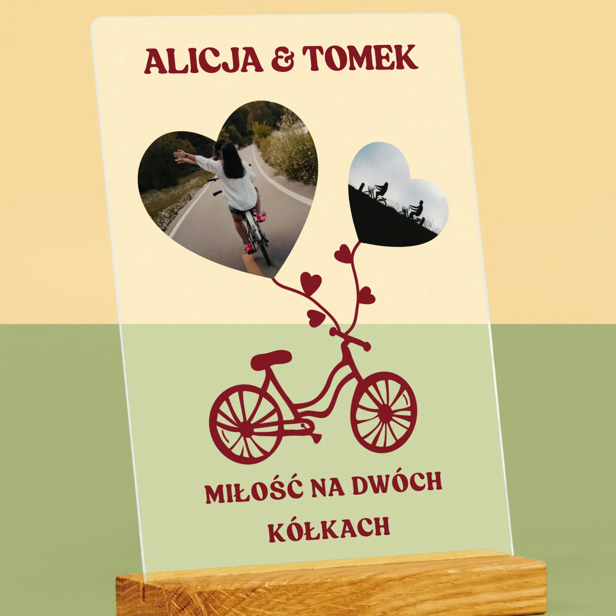 Fotokolaż: Miłość Na Dwóch Kółkach - Wydruk Na Szkle Akrylowym - Image 2