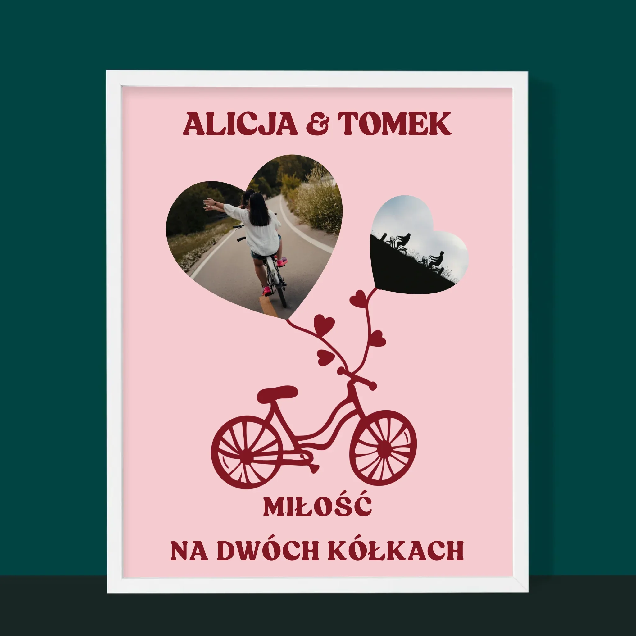 Fotokolaż: Miłość Na Dwóch Kółkach - Wydruk Obramowany - Image 6