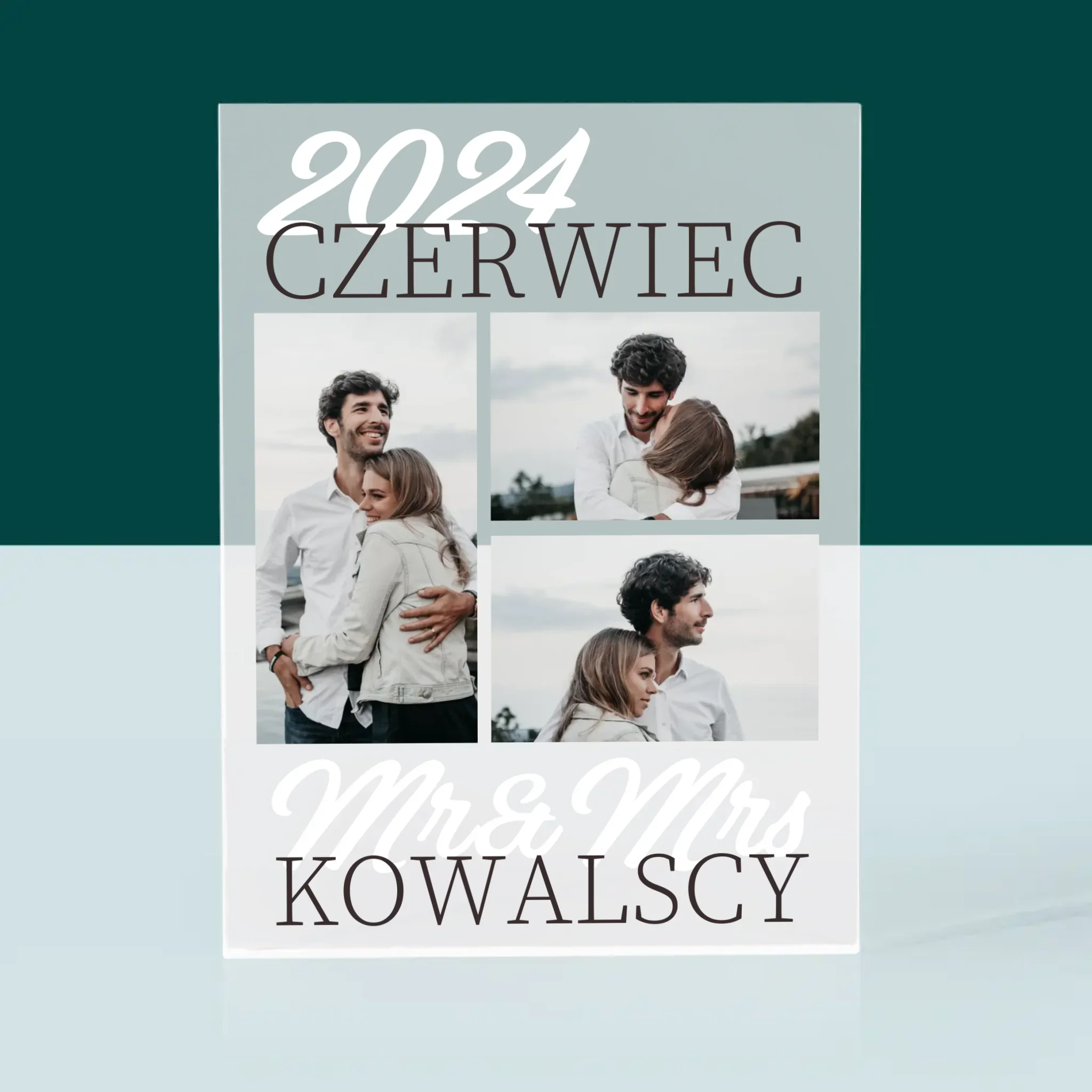Fotokolaż: Mr&Mrs Data - Blok Akrylowy z Nadrukiem - Image 3