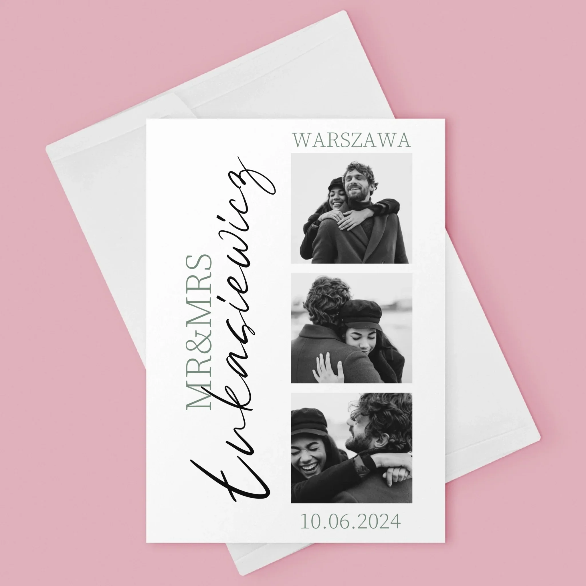 Fotokolaż: Mr&Mrs Ślubne - Kartka z Życzeniami - Image 3