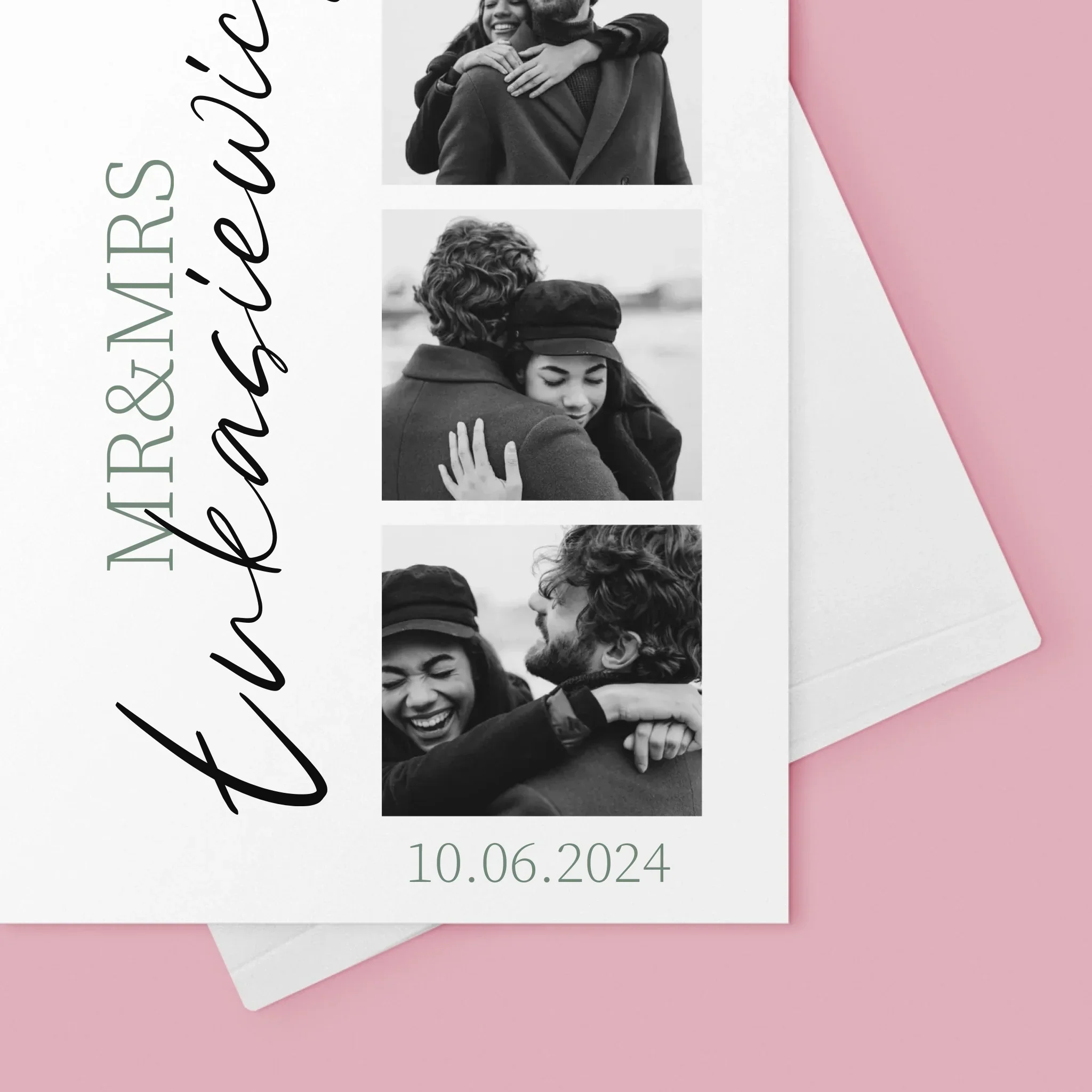 Fotokolaż: Mr&Mrs Ślubne - Kartka z Życzeniami - Image 4