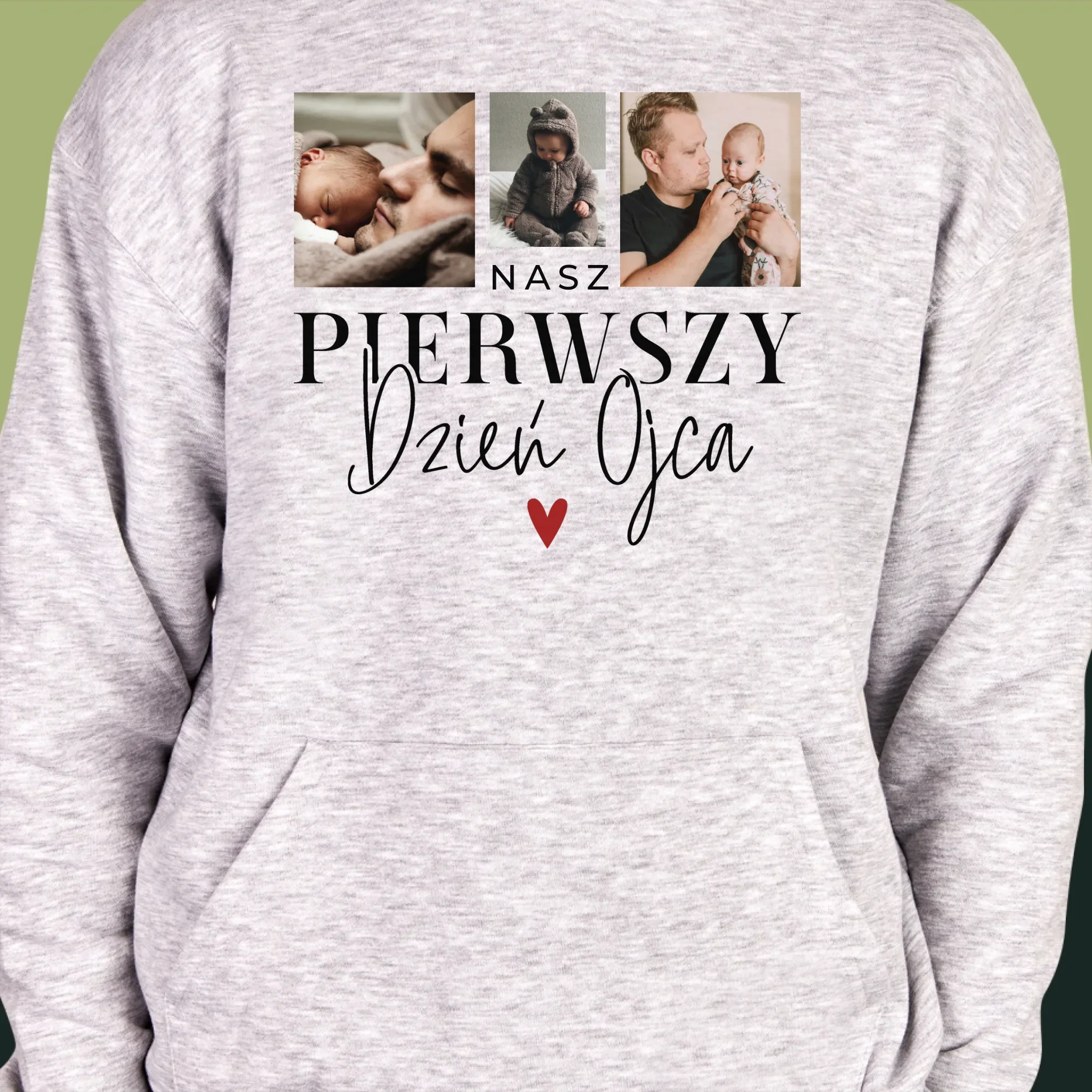 Fotokolaż: Na Pierwszy Dzień Ojca - Bluza Męska z Kapturem - Image 6