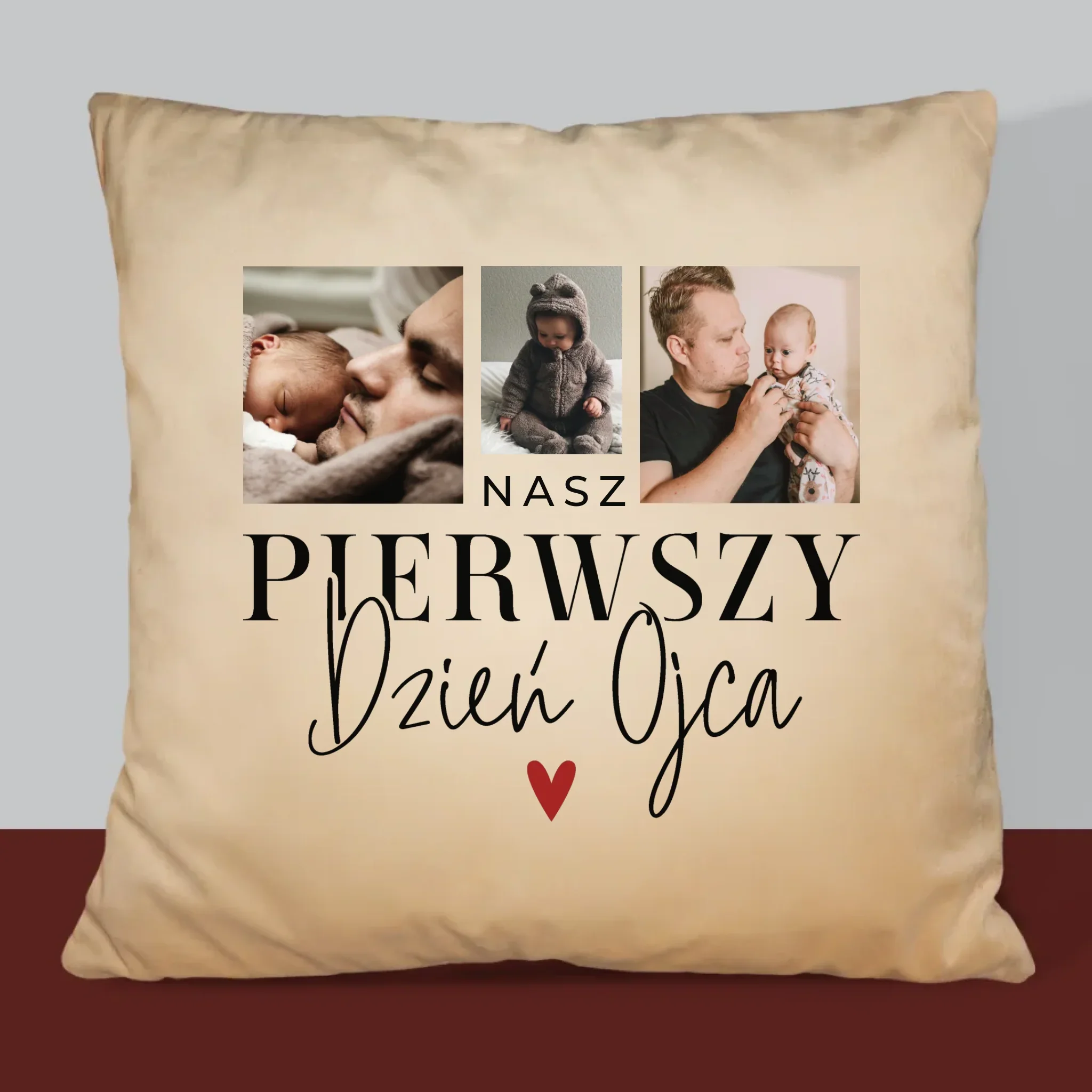 Fotokolaż: Na Pierwszy Dzień Ojca - Poduszka z Nadrukiem - Image 6