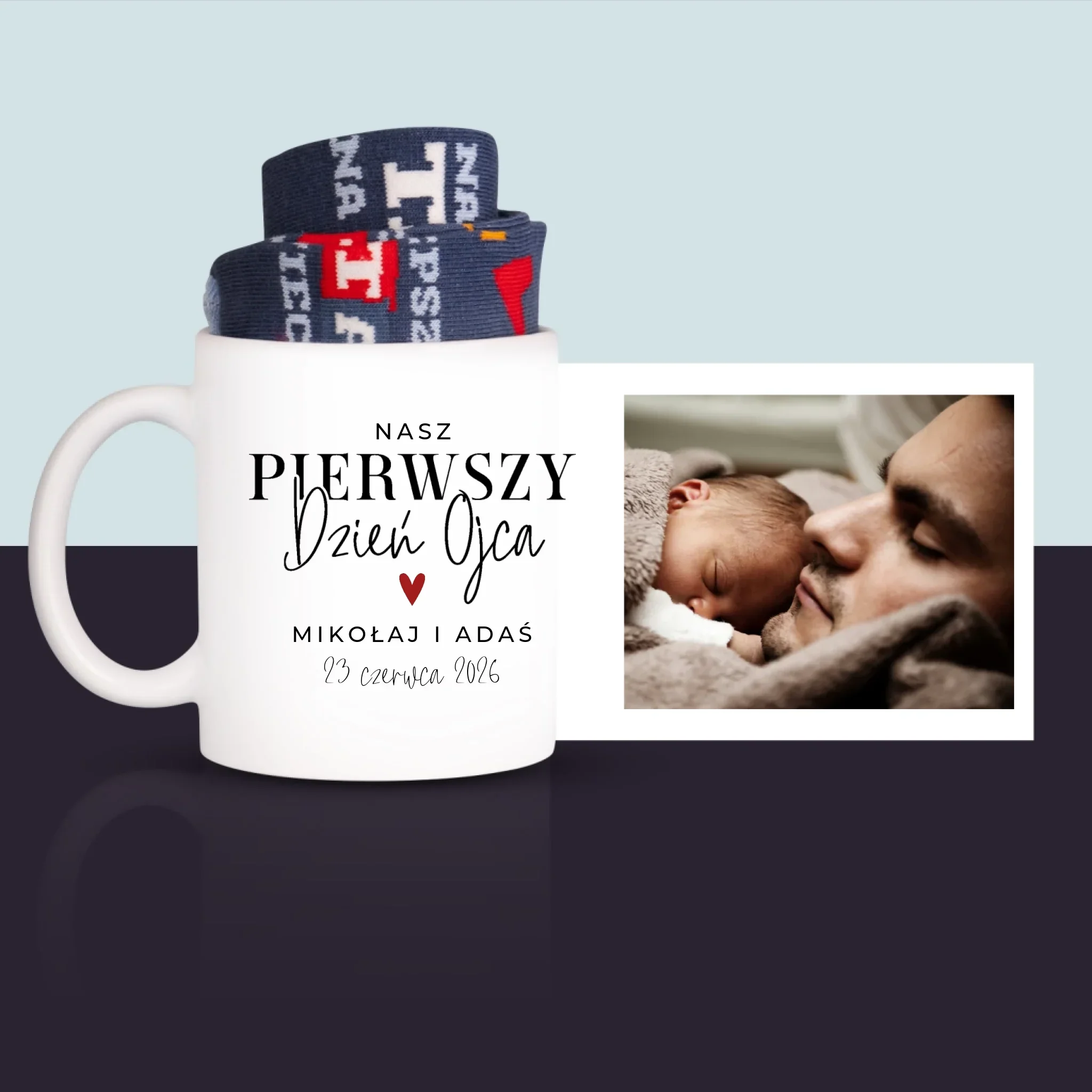Fotokolaż: Na Pierwszy Dzień Ojca - Skarpetki w Kubku Dla Taty - Image 3