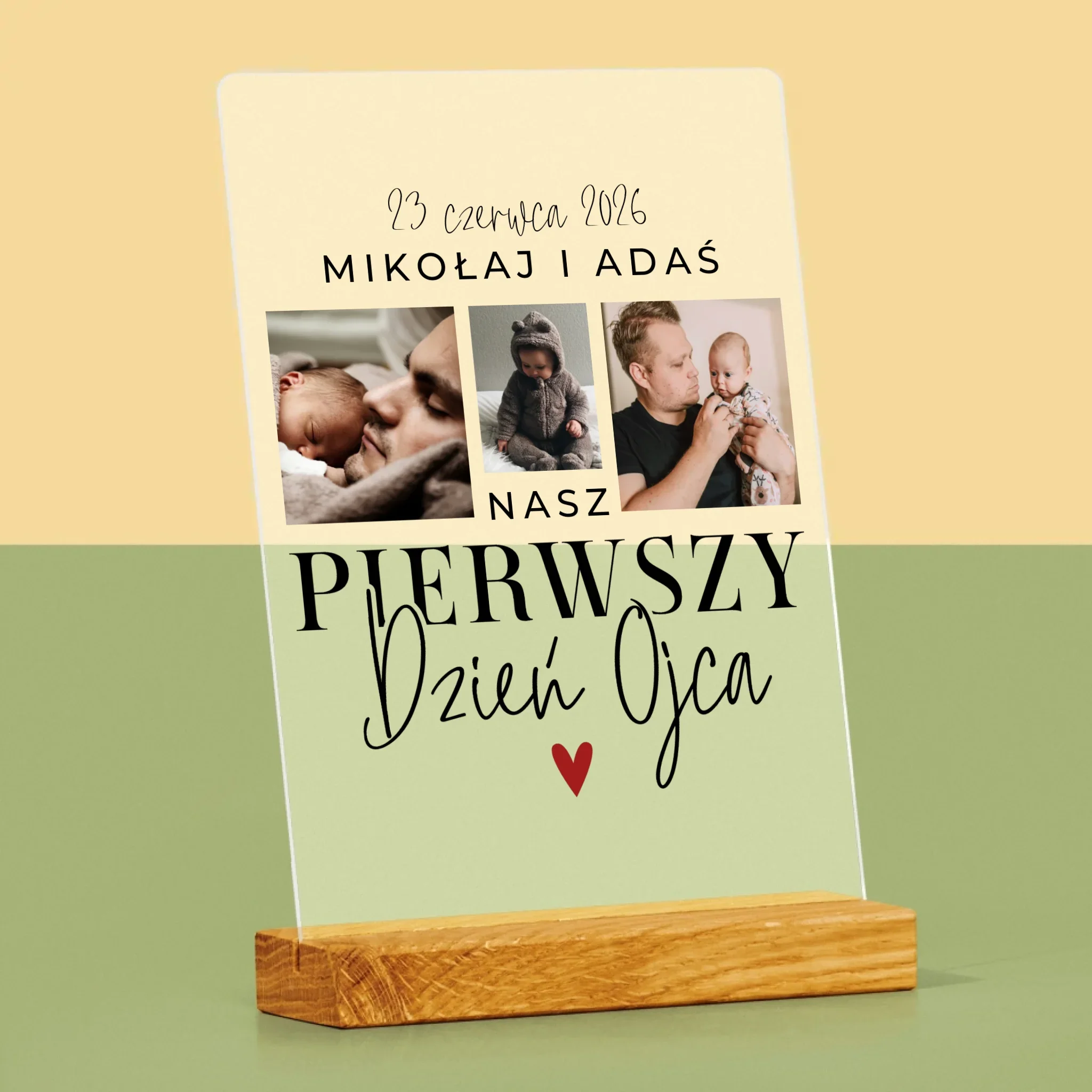 Fotokolaż: Na Pierwszy Dzień Ojca - Wydruk Na Szkle Akrylowym