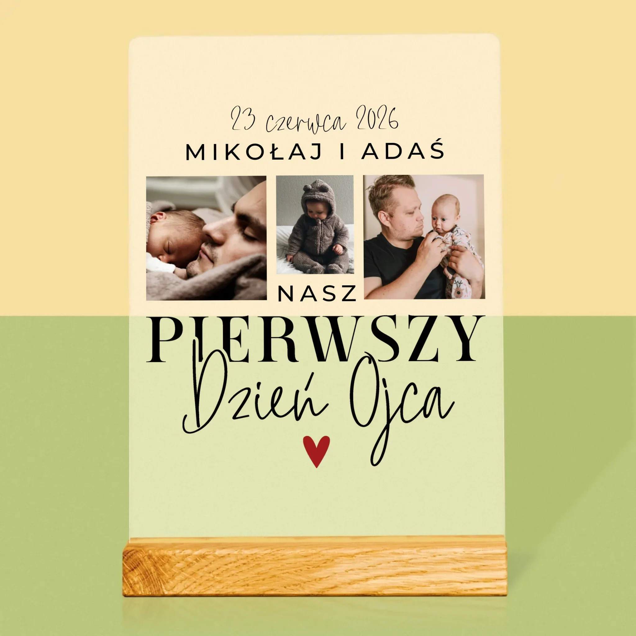 Fotokolaż: Na Pierwszy Dzień Ojca - Wydruk Na Szkle Akrylowym - Image 3