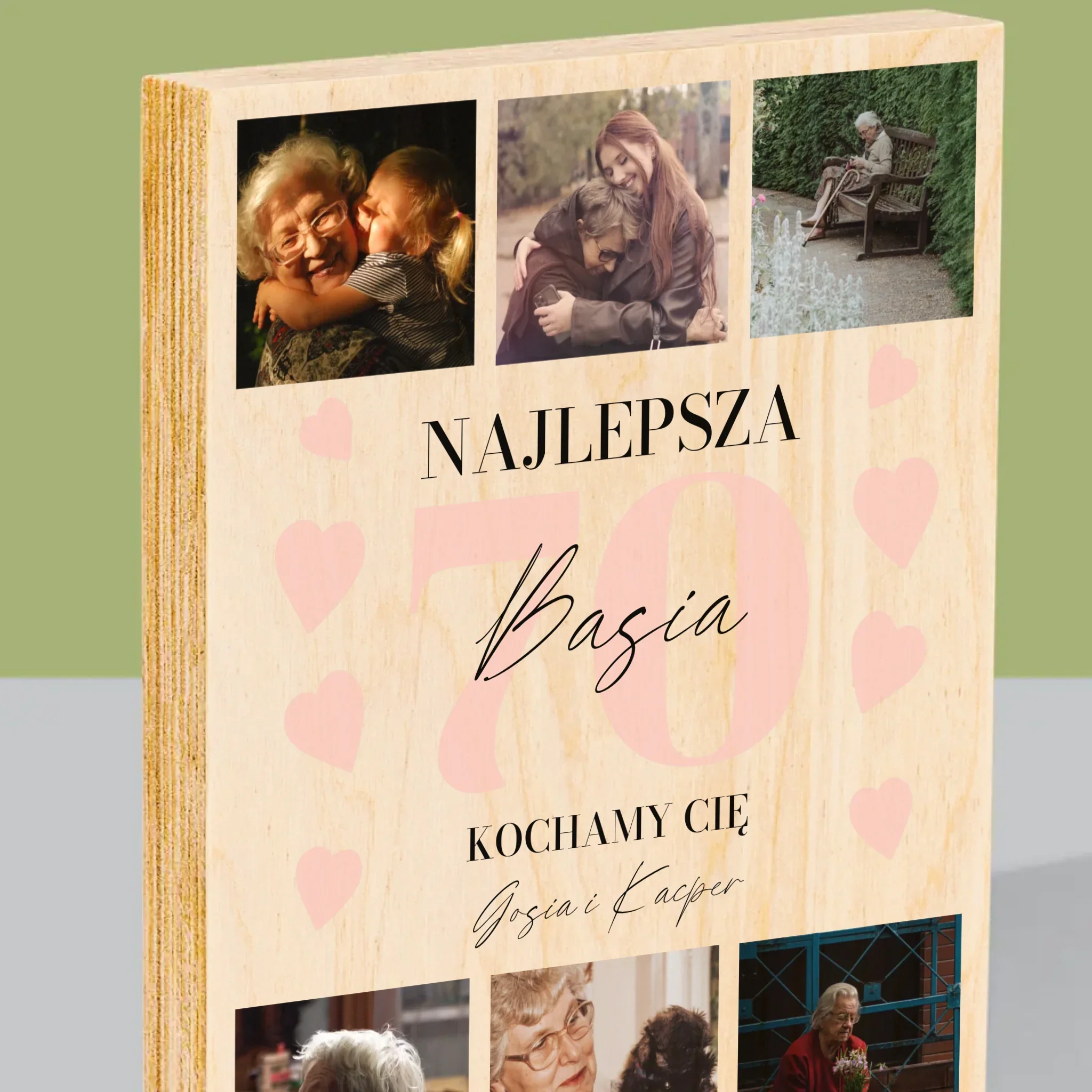 Fotokolaż: Najlepsza 70 - Wydruk Na Drewnie - Image 2