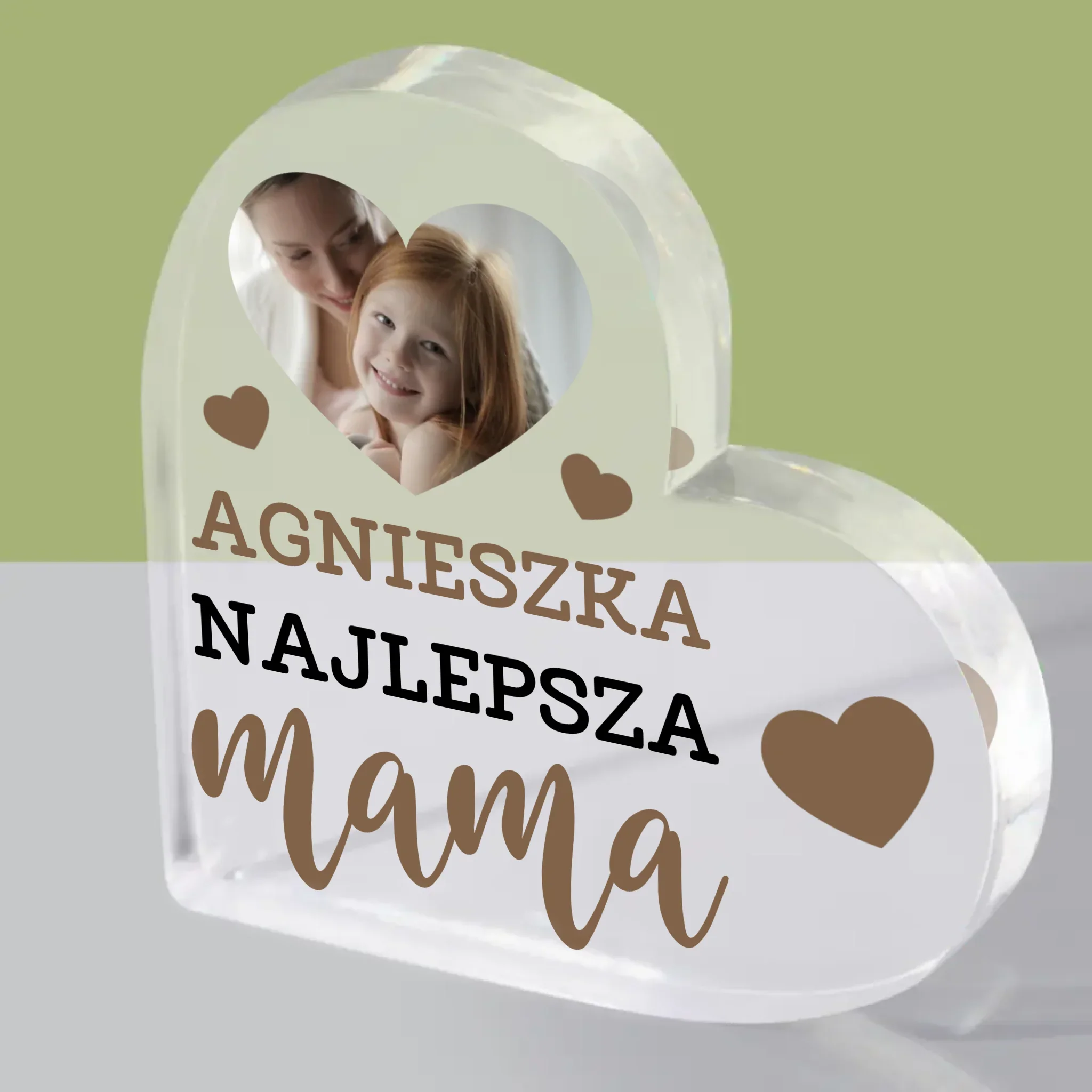 Fotokolaż: Najlepsza Mama Serce - Blok Akrylowy z Nadrukiem - Image 2