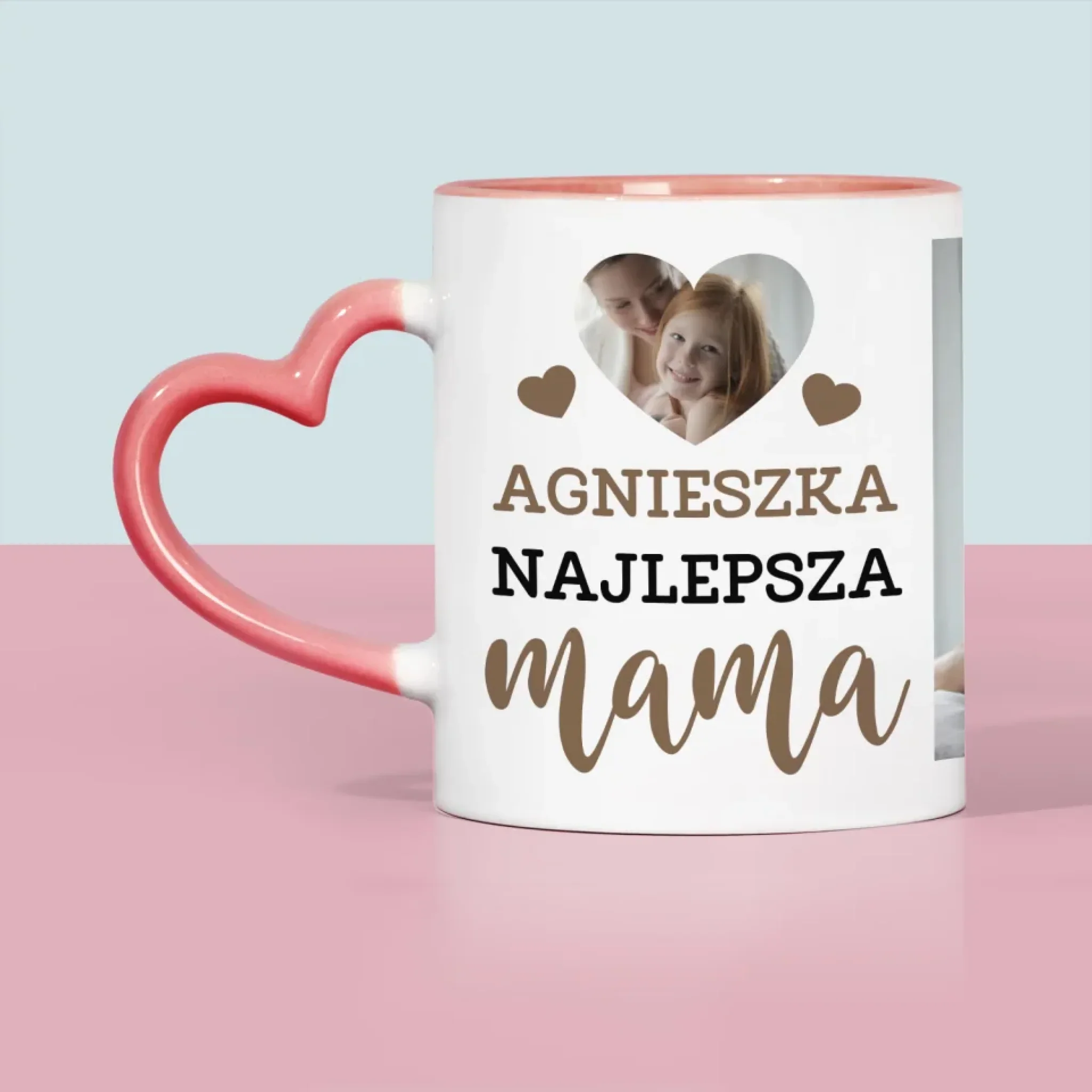 Fotokolaż: Najlepsza Mama Serce - Kubek z Nadrukiem - Image 9