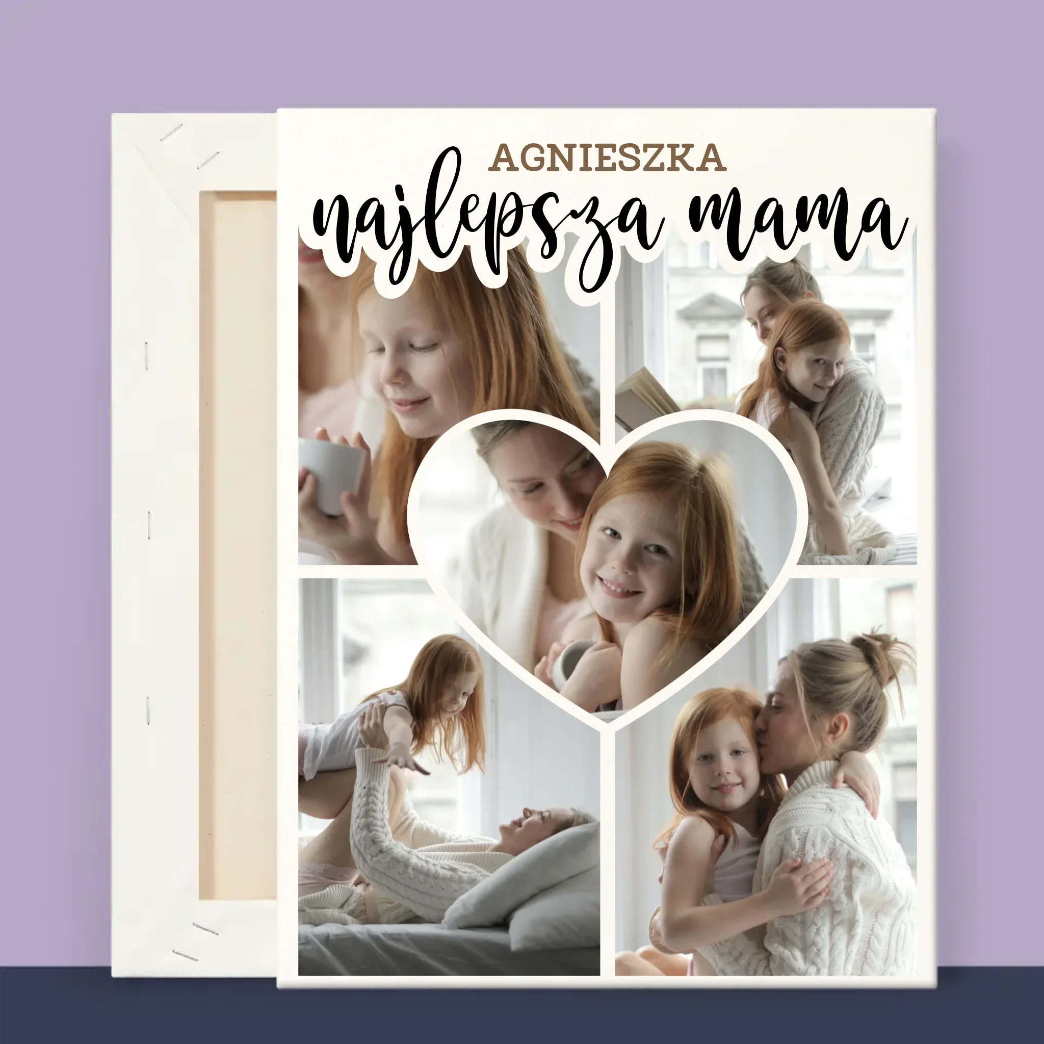 Fotokolaż: Najlepsza Mama Serce - Wydruk Obramowany - Image 12