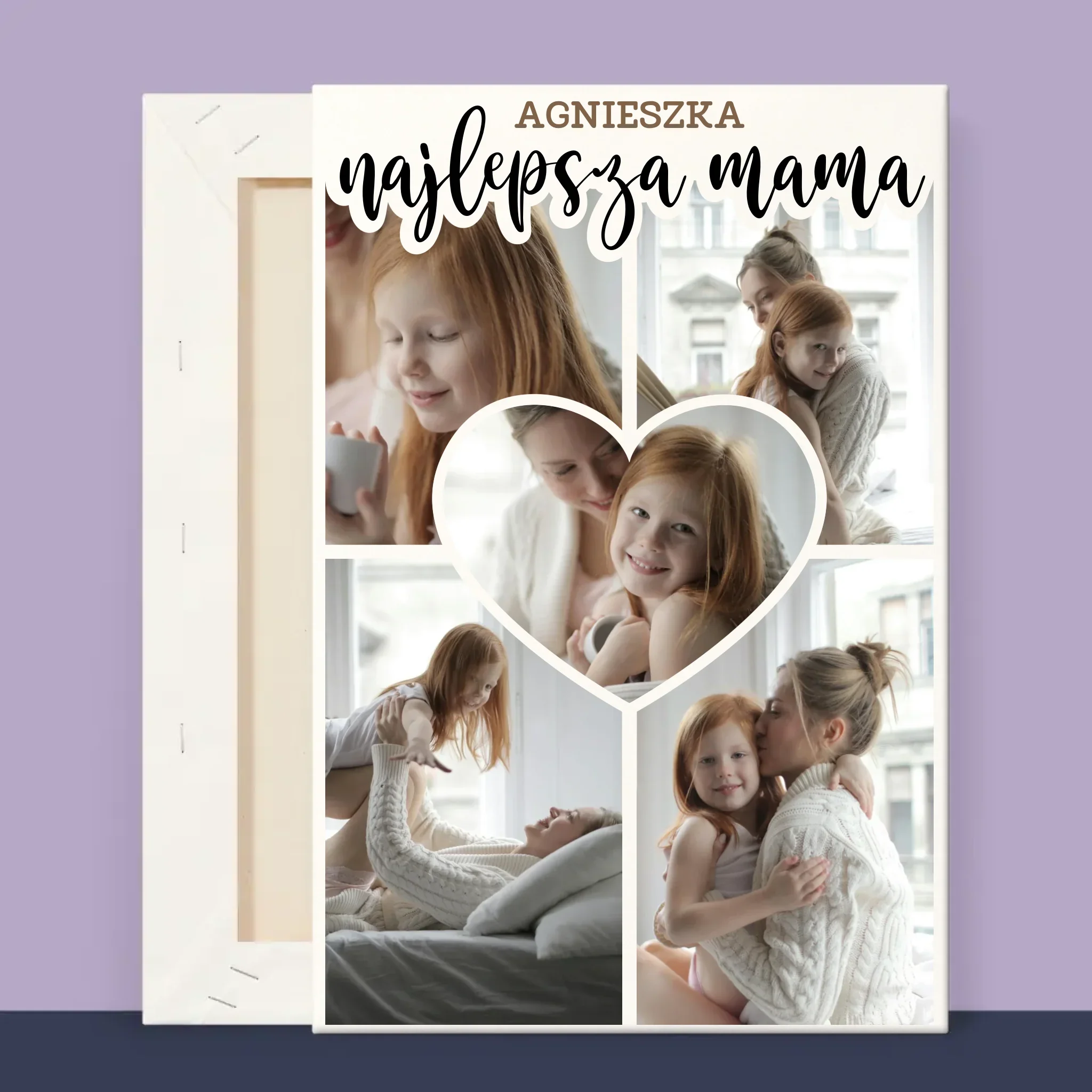 Fotokolaż: Najlepsza Mama Serce - Wydruk Obramowany - Image 13