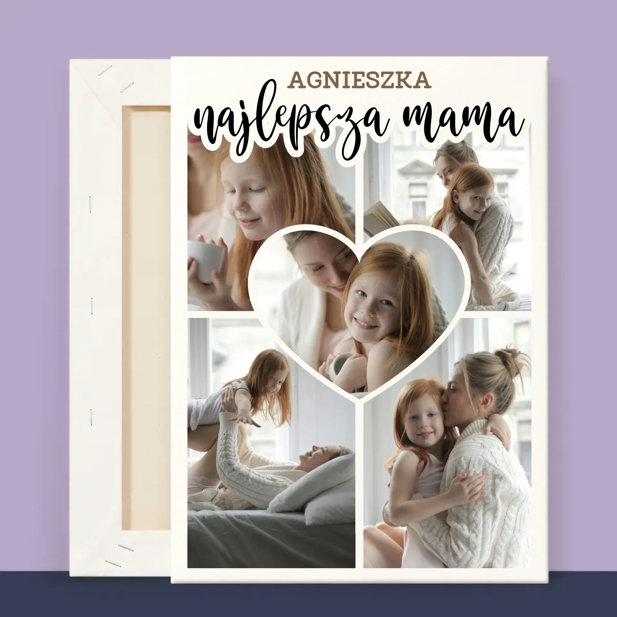 Fotokolaż: Najlepsza Mama Serce - Wydruk Obramowany - Image 14