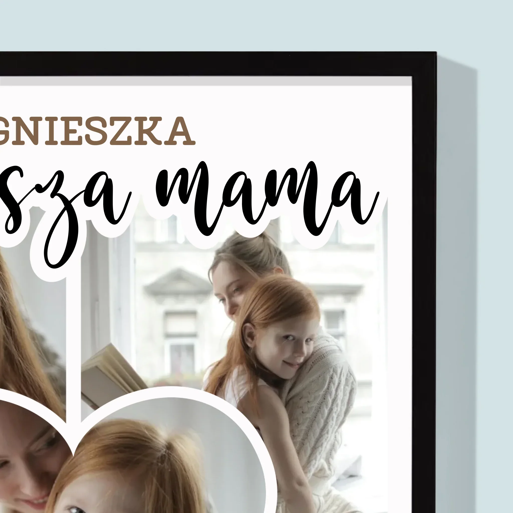 Fotokolaż: Najlepsza Mama Serce - Wydruk Obramowany - Image 2
