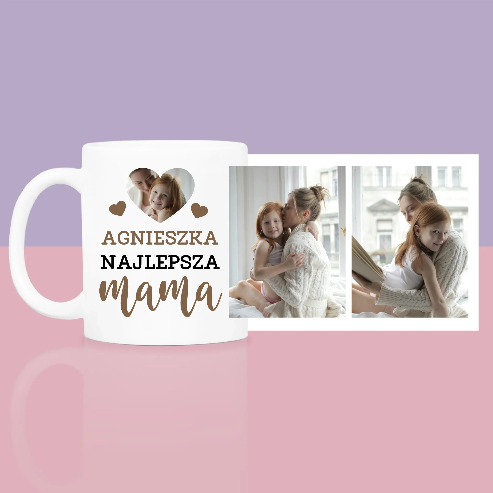Fotokolaż: Najlepsza Mama Serce - Zestaw prezentowy z kubkiem i różanym spa - Image 5